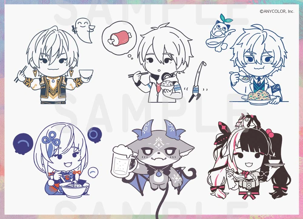 Nijisanji Food Goods 4 ~Chinese~ Illustration by Kumao