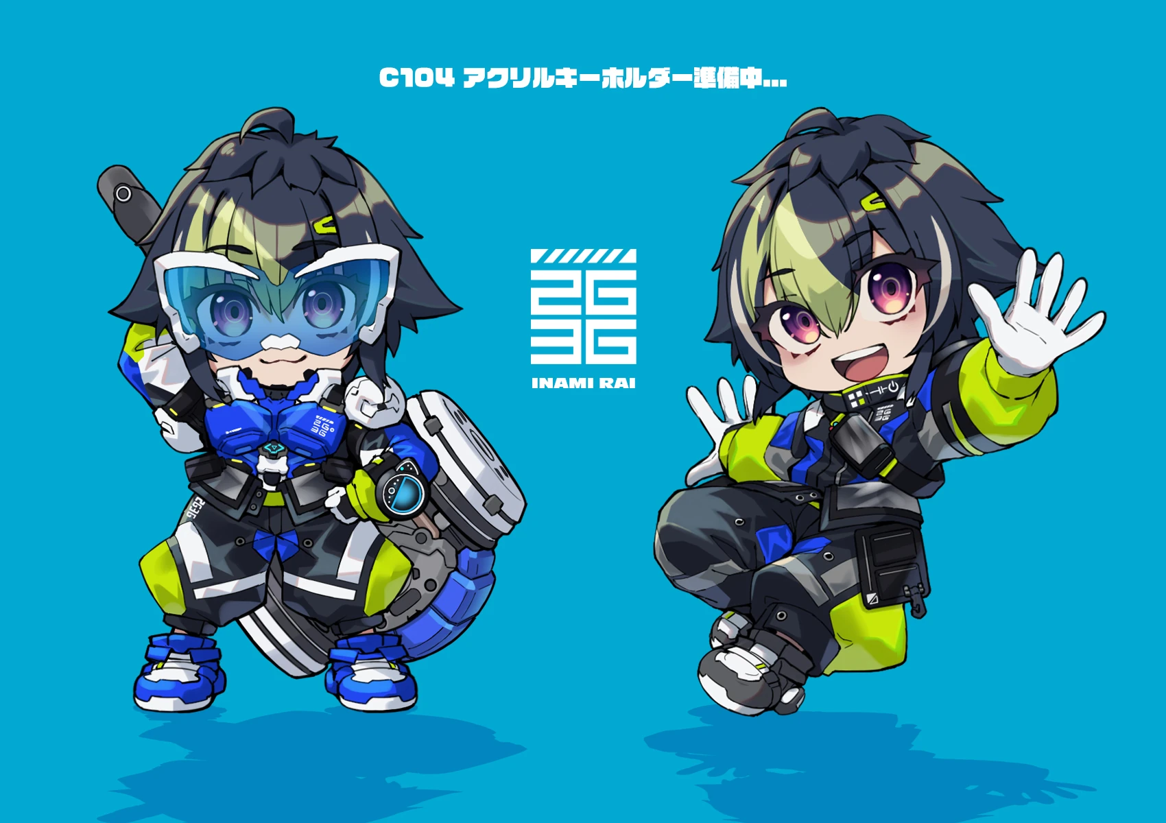 Comiket 104 Inami Rai Acrylic Keychain<br>by Fukai Ryosuke
