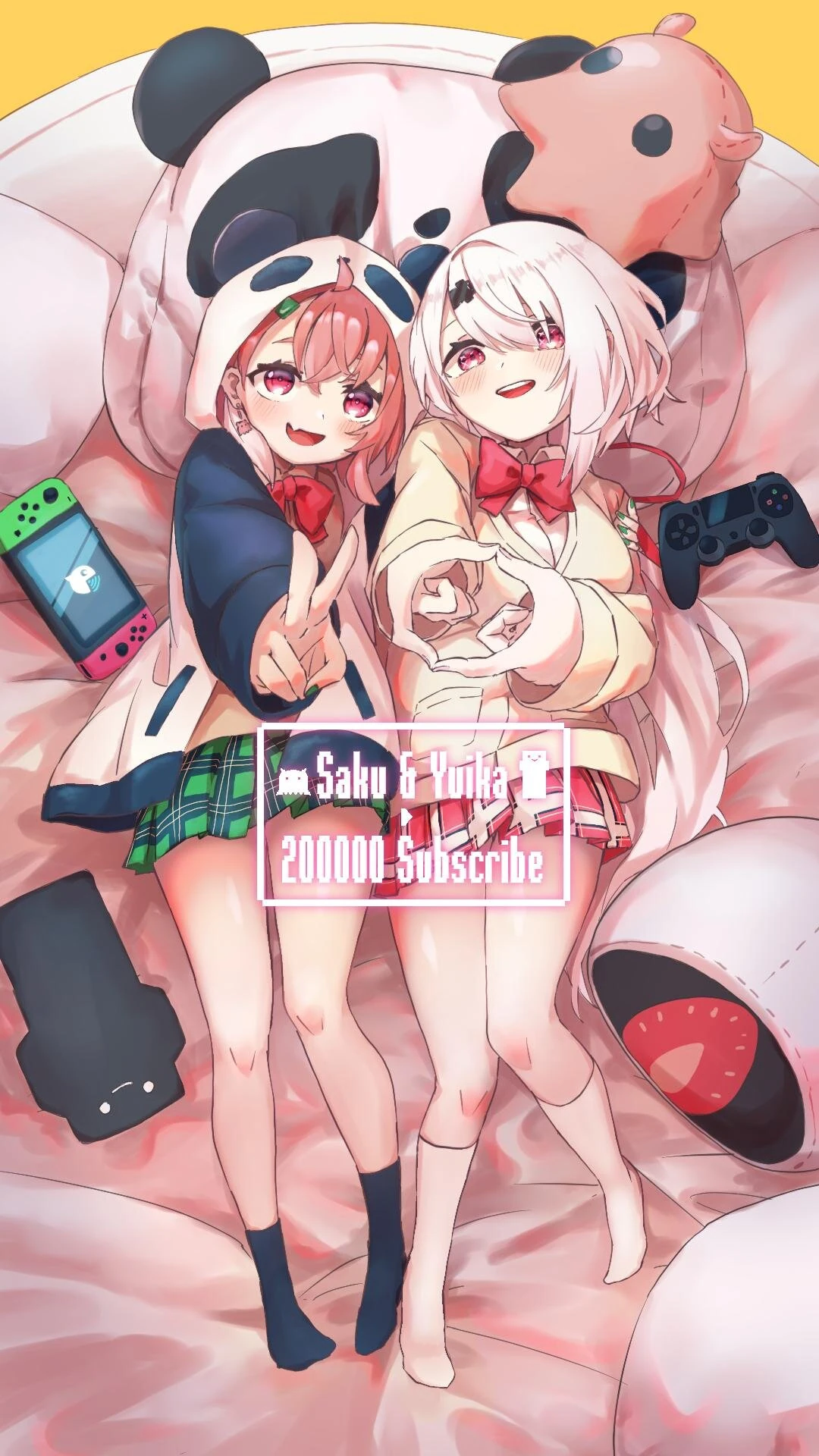 SakuYui 200,000 Subscribers Illustration<br>by Soranaki
