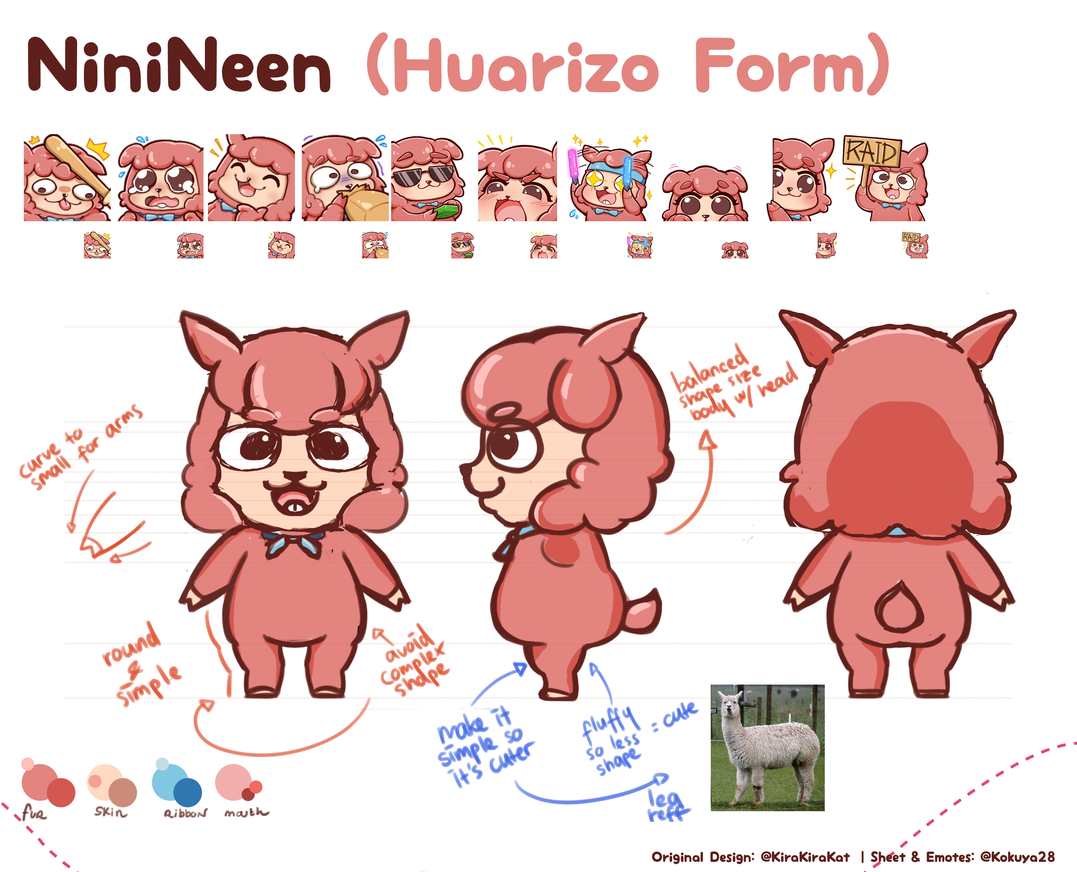 Huarizo Mascot reference sheet by @Kokuya28