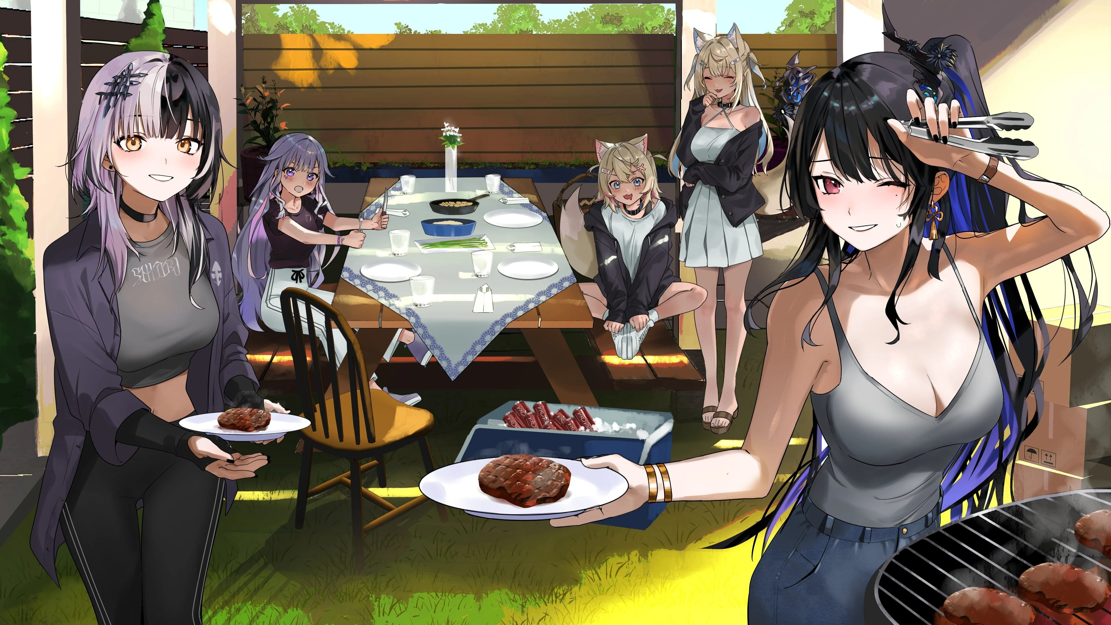 hololive Advent BBQ Time! Illustration<br>by Hieh