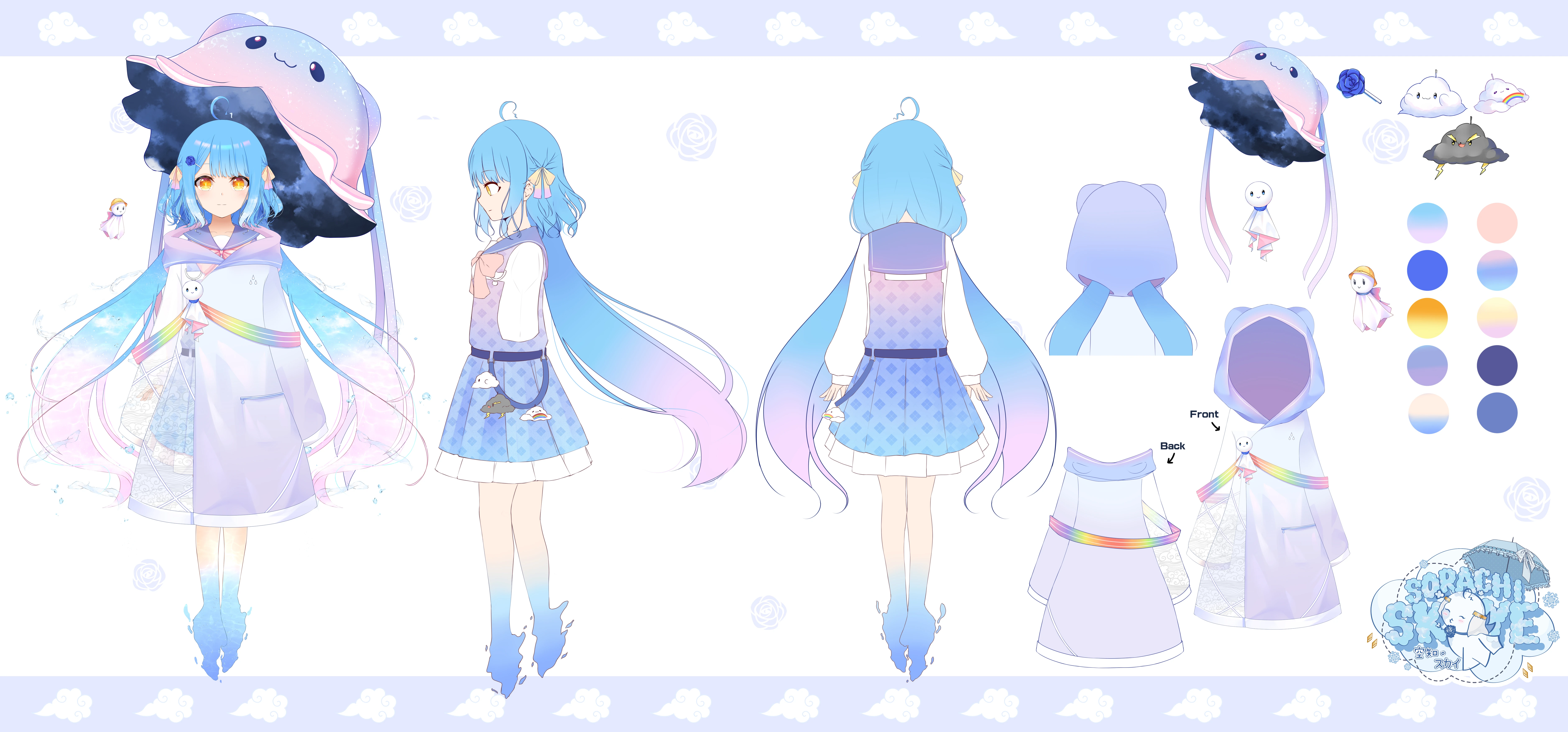 Sorachi Skye's second Live2D model concept illustration