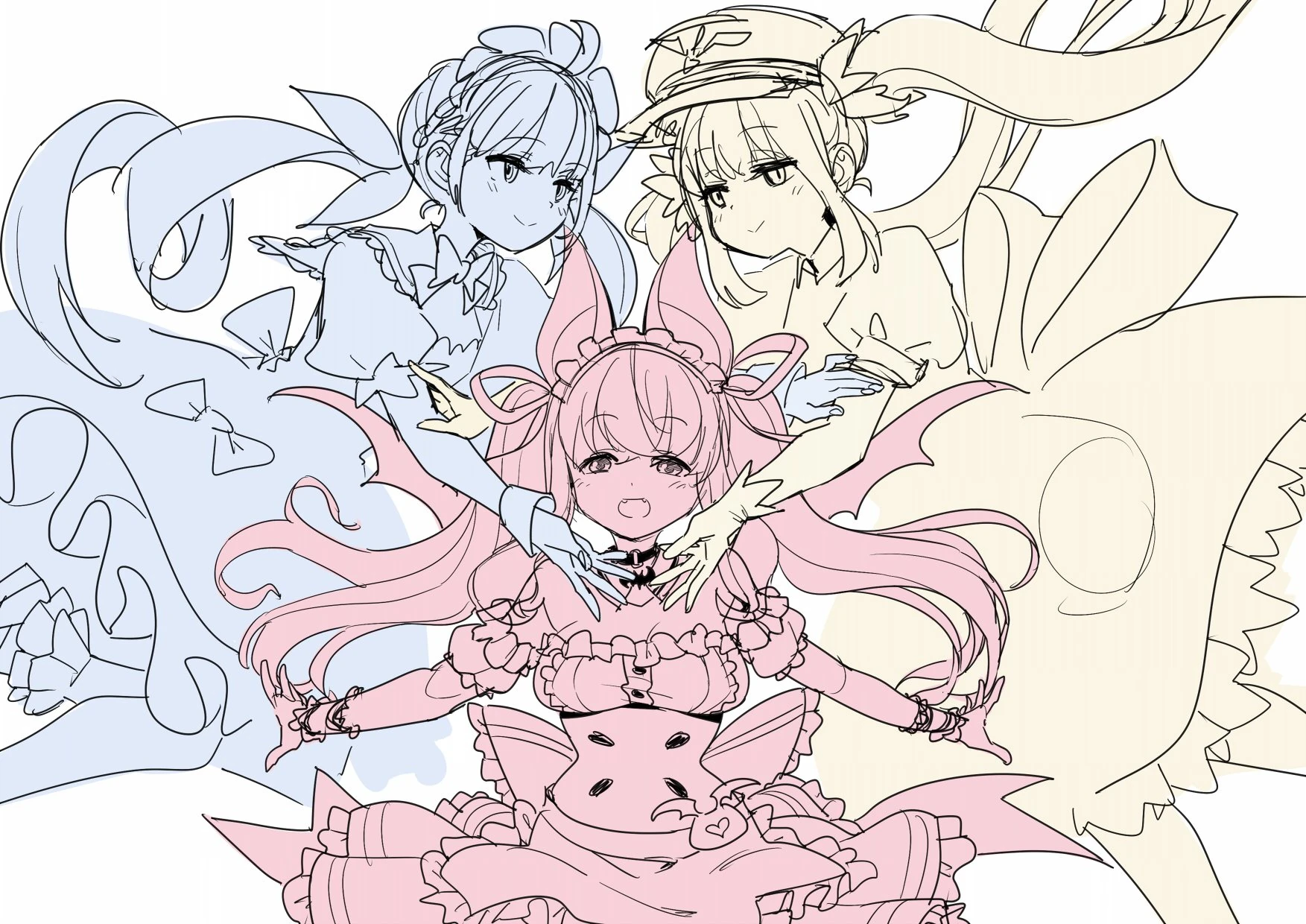 Umori Hinako and MeaAqua by Nue Owl