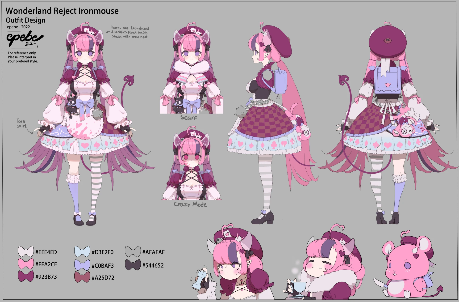 Ironmouse Wonderland Reject outfit Design by epebe