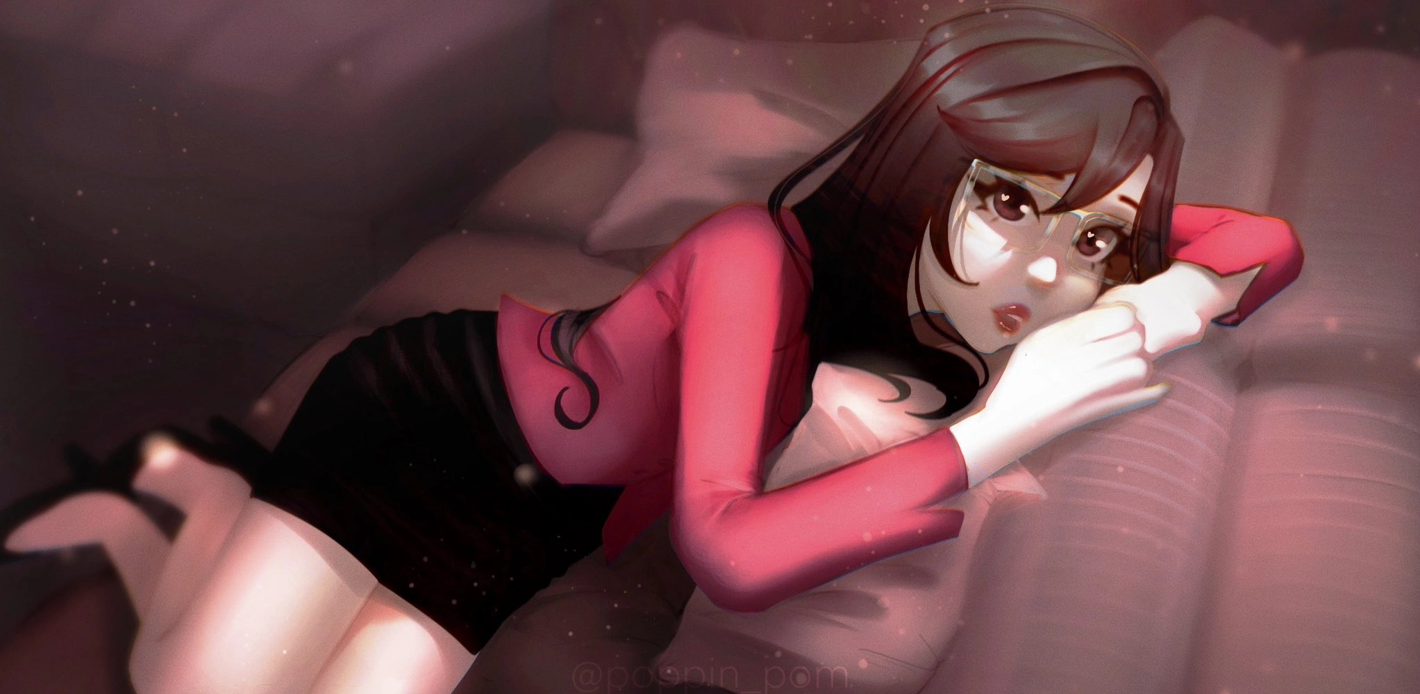 Plum lounging on a couch by poppin_pom