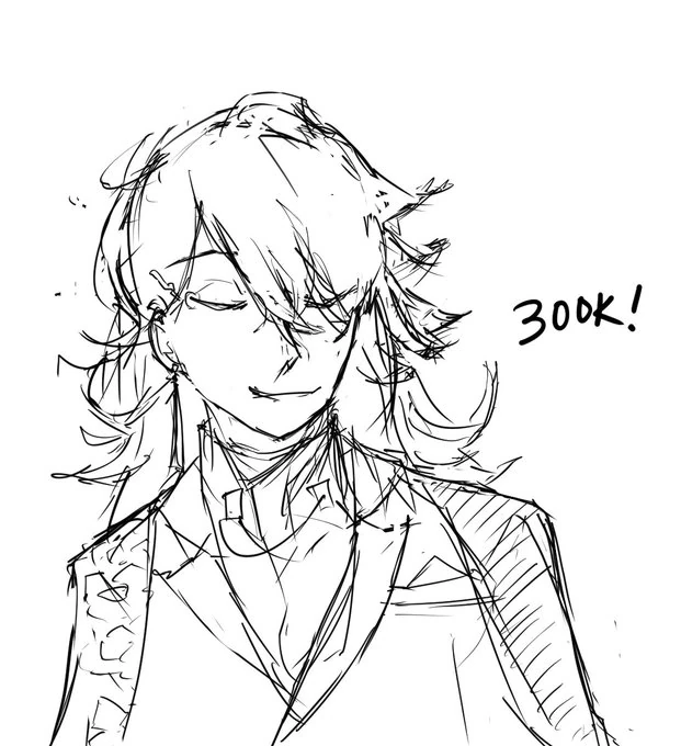 Vox Akuma's 300k subscribers celebration illustration