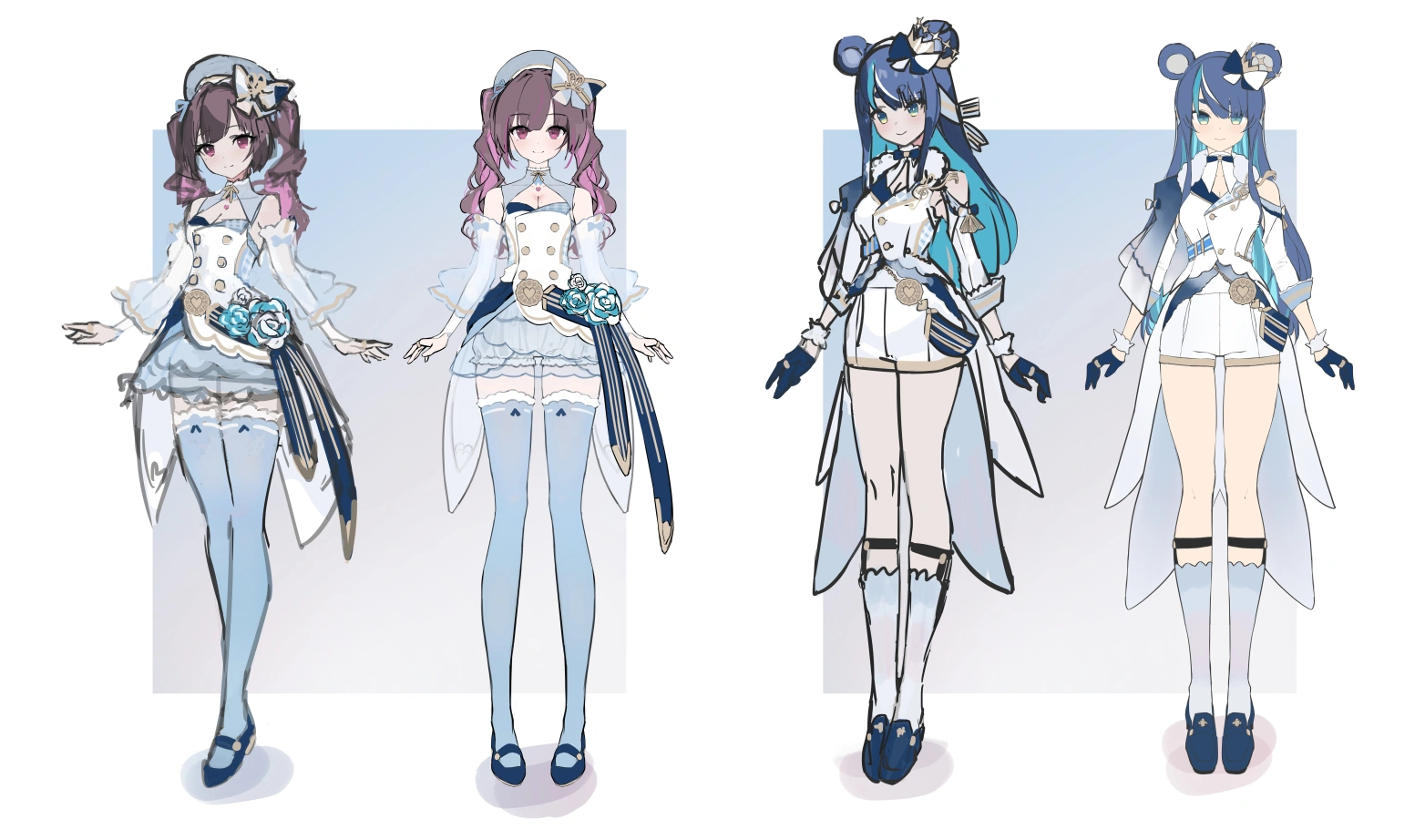 Rie & Uruka's 3D White Day Reference Sheet<br>by mins