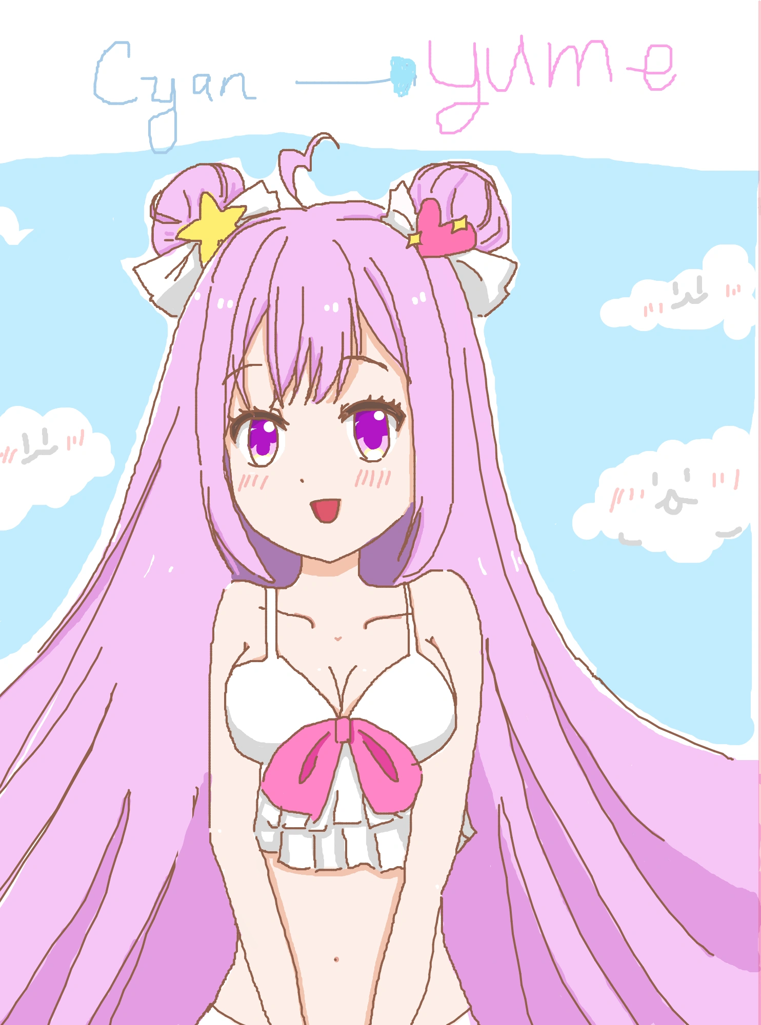 Rough drawing of Yume by Cyan Nyan @CyanNyan6