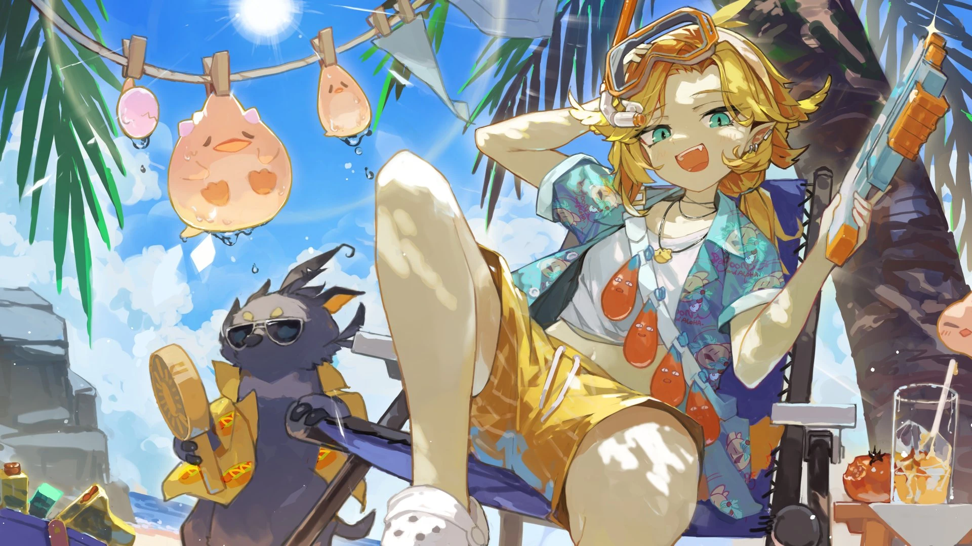 Beach Episode Outfit Wallpaper by harufude