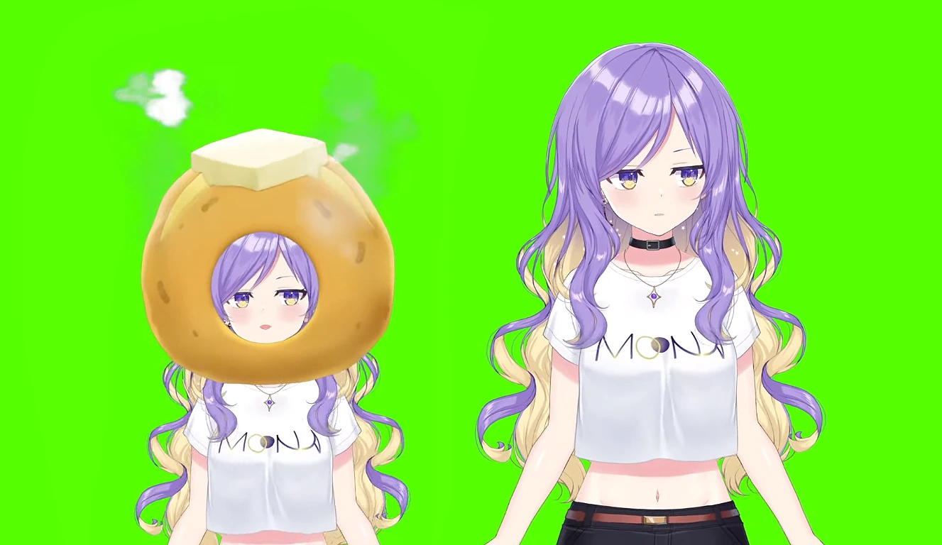 1.23 million subs hairstyle and potato accessory