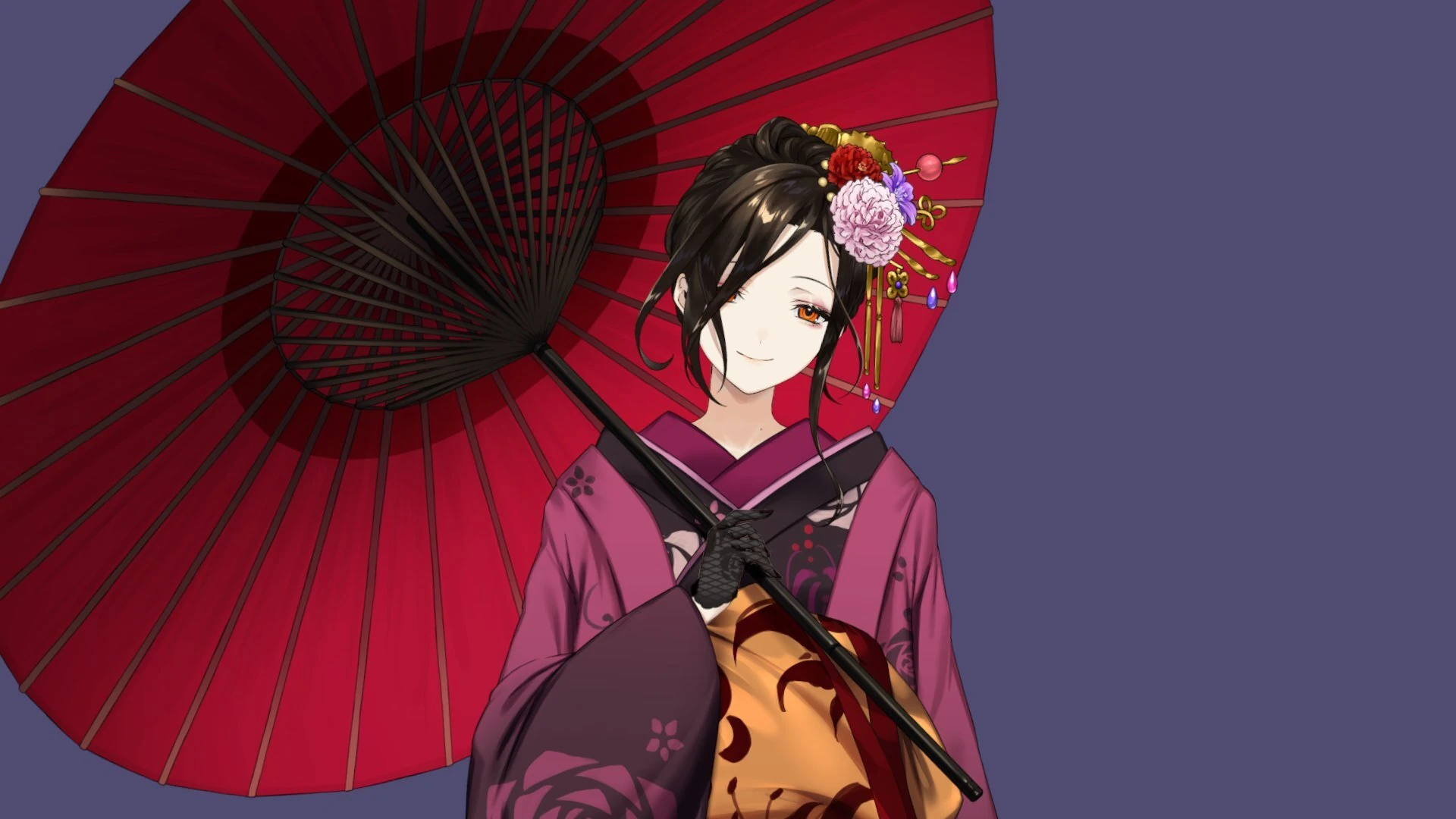Kimono With Umbrella