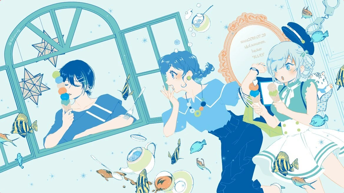Blues 4th Anniversary Illustration<br>by Tokino Mitsuru