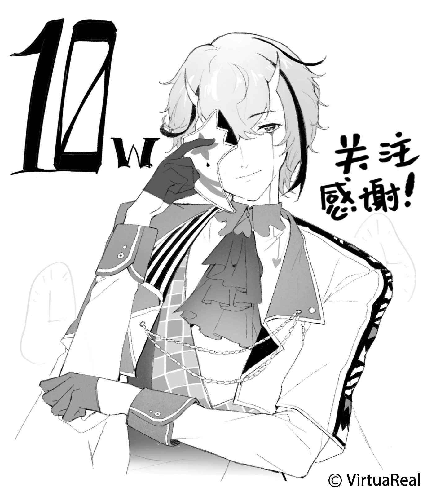 100,000 bilibili followers illustration