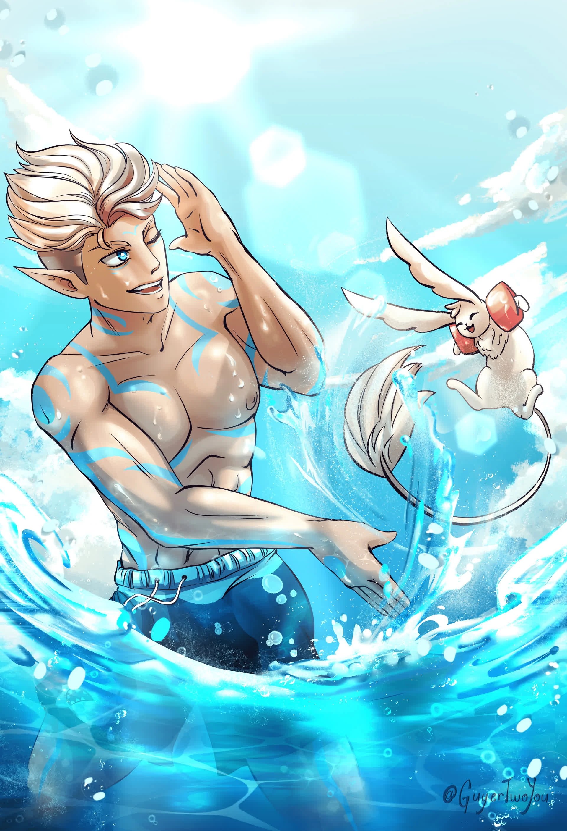 "Fun in the Sun" art piece Commission done by GuyerTwoYou