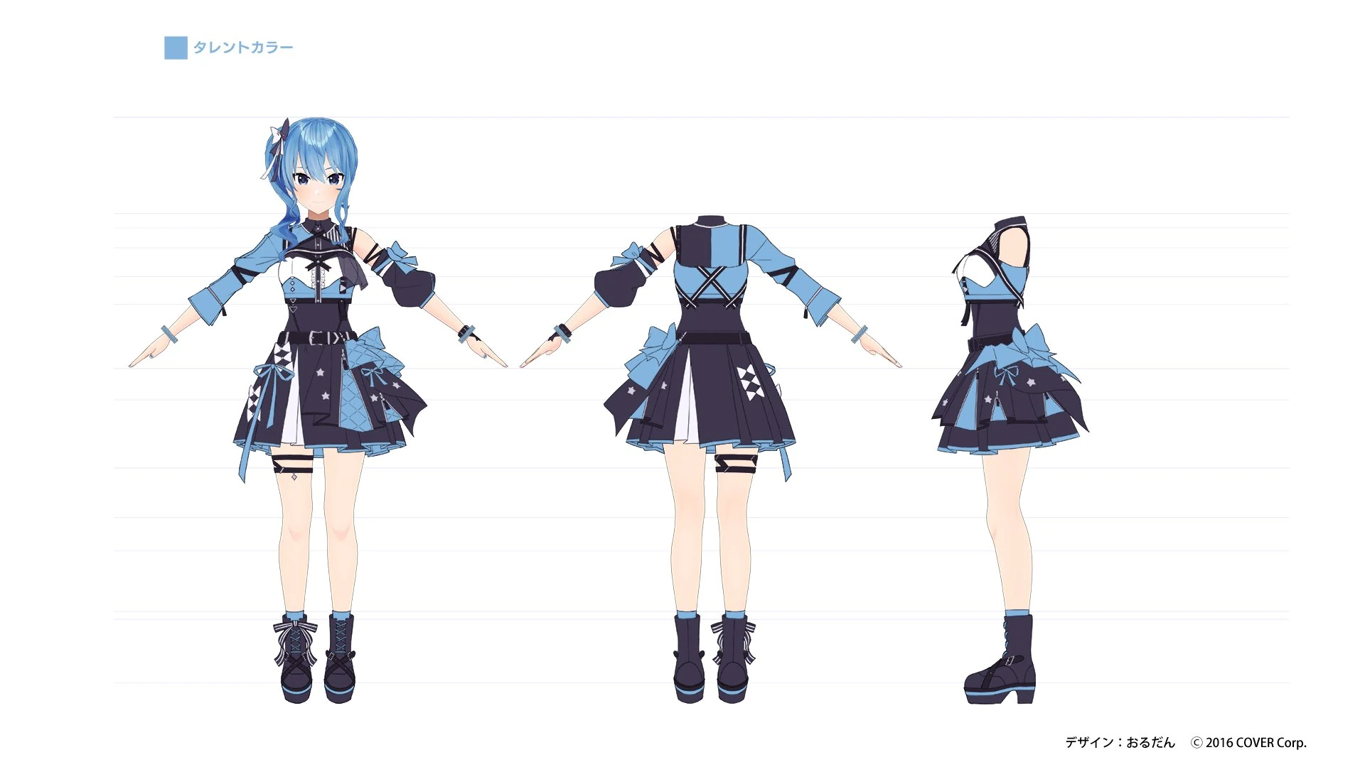 hololive 6th fes. Color Rise Harmony 3D Idol Costume Concept Illustration by Ordan