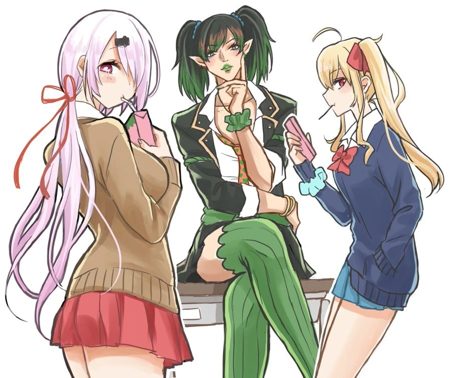Shiina Yuika, Hanabatake Chaika, and Takamiya Rion<br>by Yamanawosuke
