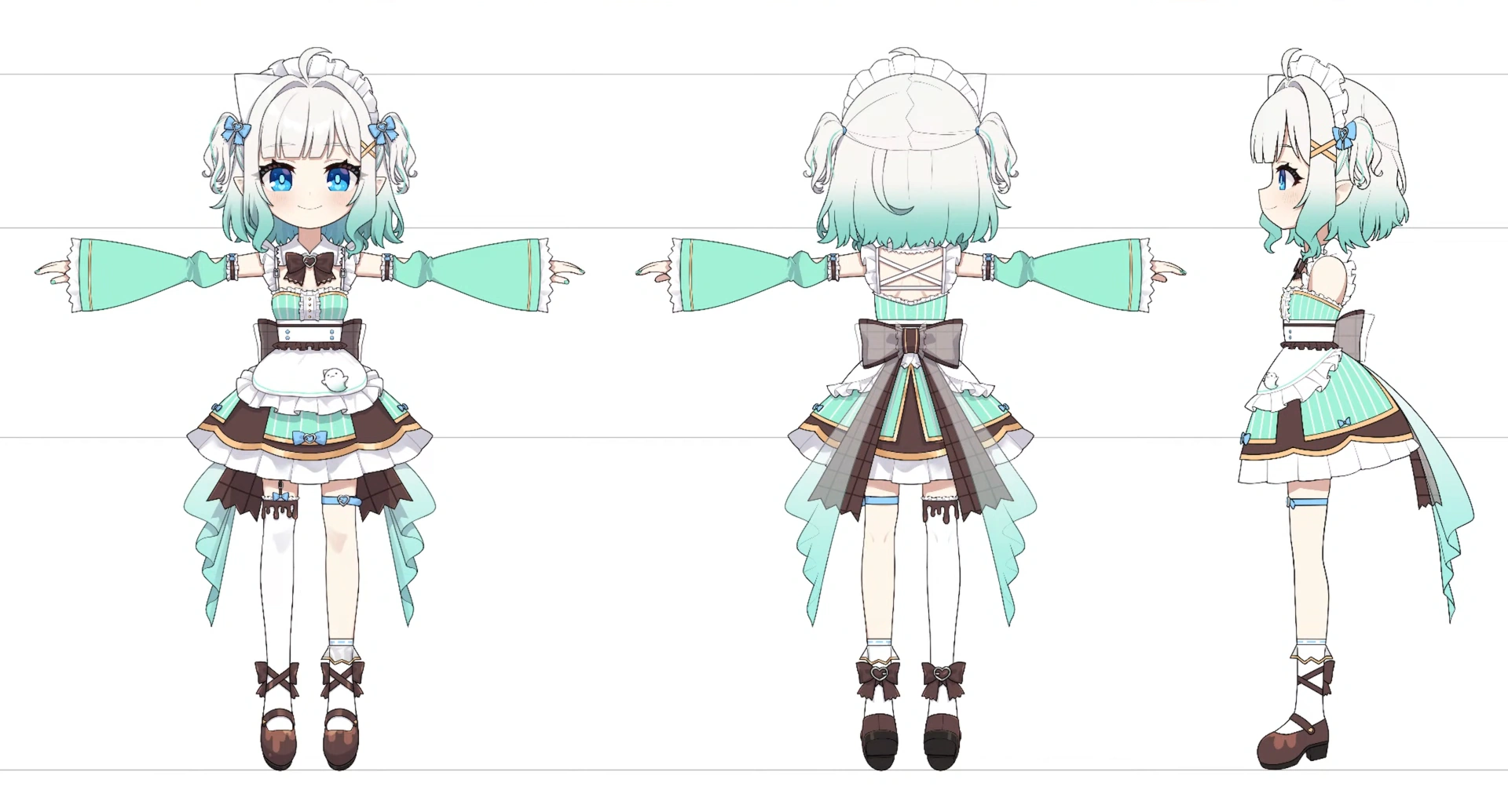 3D Semichibi Reference Sheet