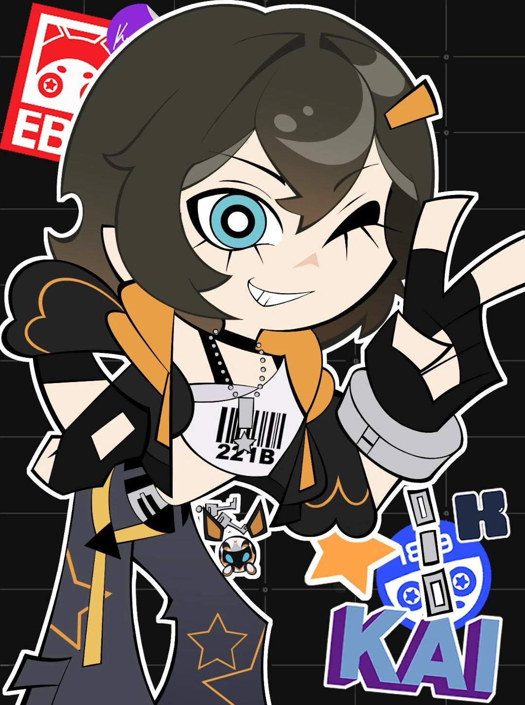 Chibi icon; parts of it are usually for thumbnails and used as channel icon