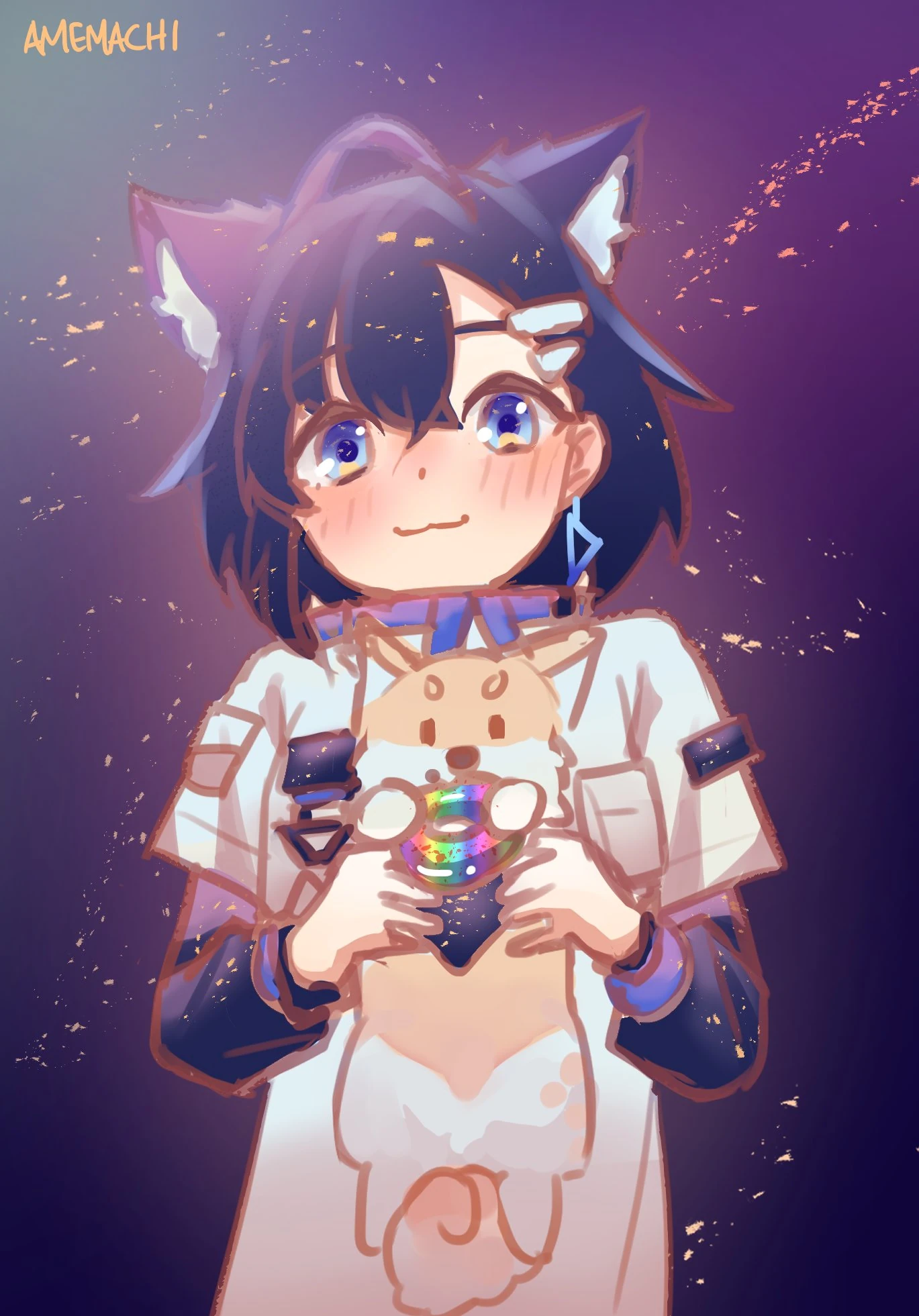Space dog and space Hanabi