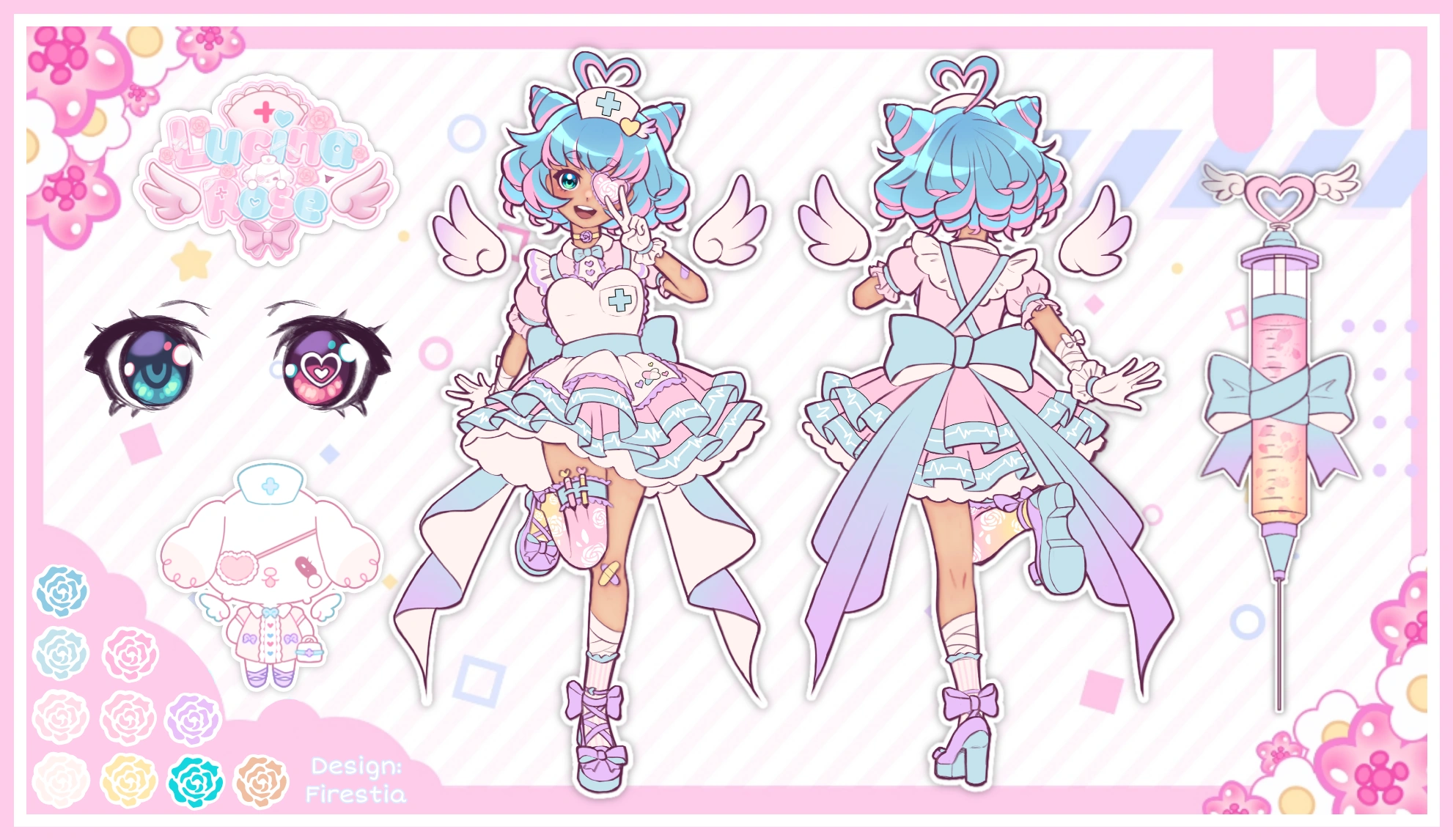 Lucina short hair model sheet