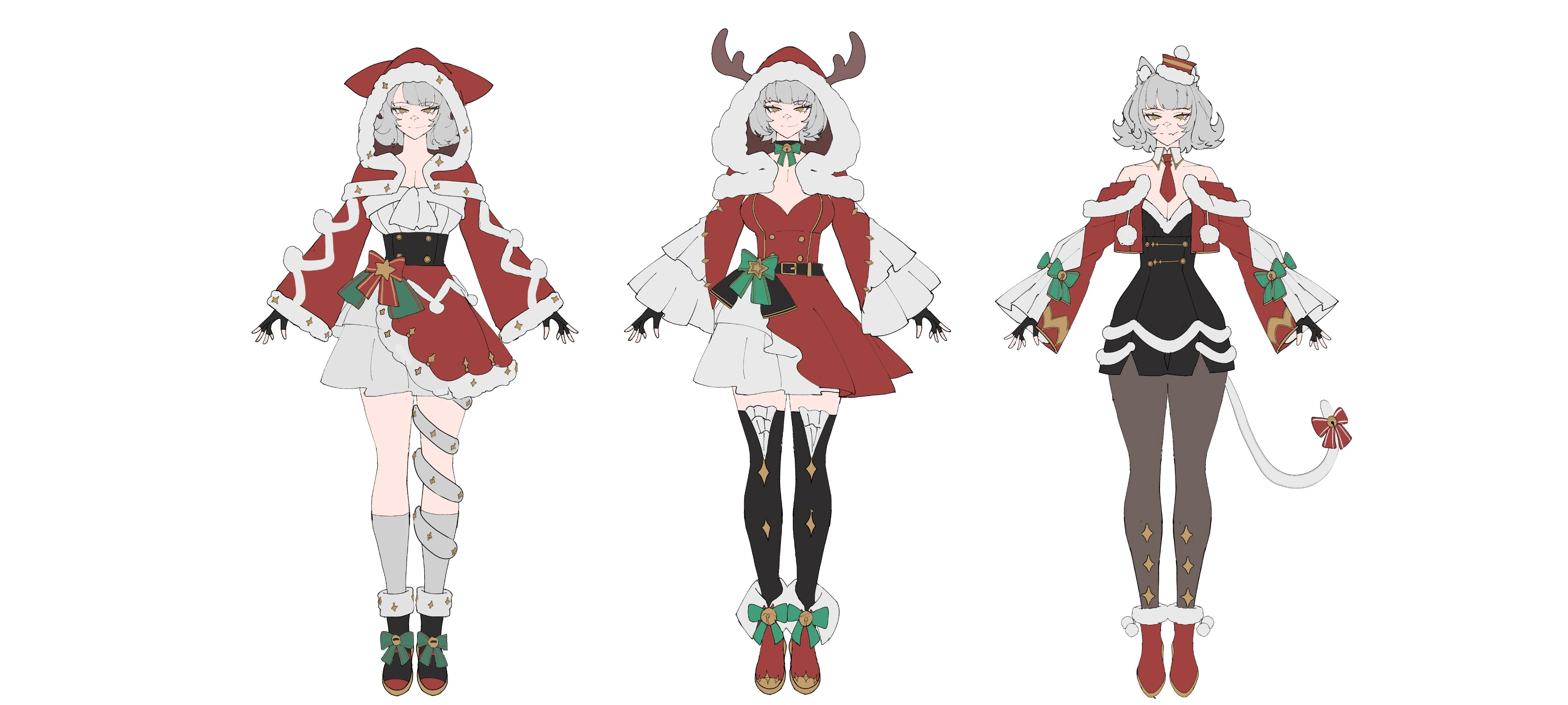 Zentreua Christmas Cyber 2024 concept scrapped designs by KuroiEnpitsu