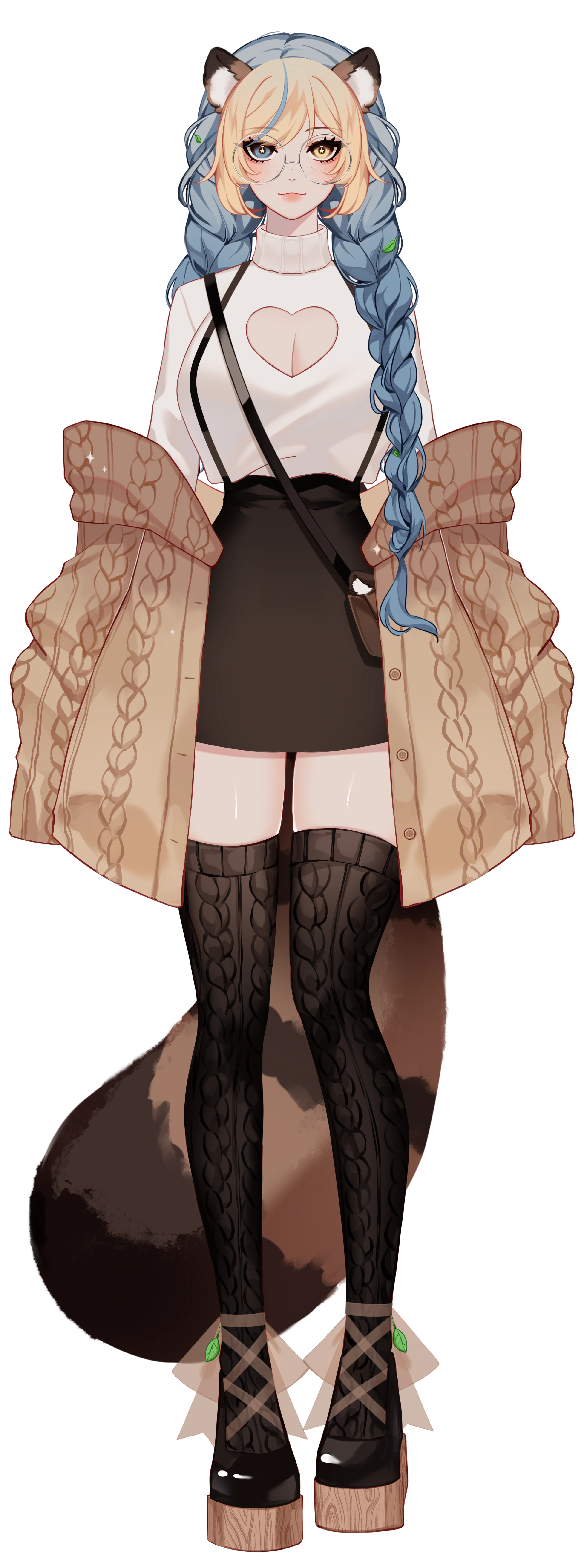 Full Body Teeny 1.0 with braids and cardigan