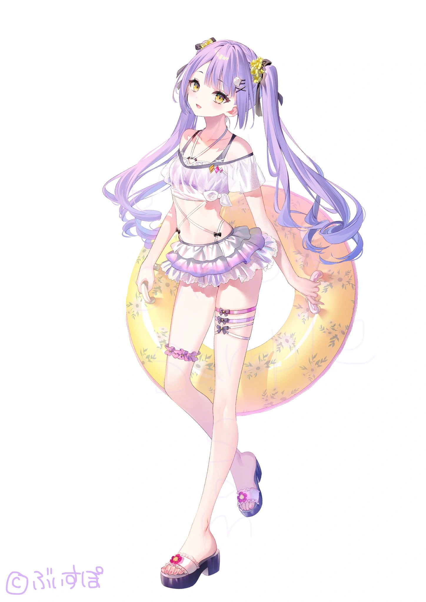 Summer Vacation Goods Illustration<br>by [https://x.com/rityulate/status/1818960092106309939/photo/1 Riichu]