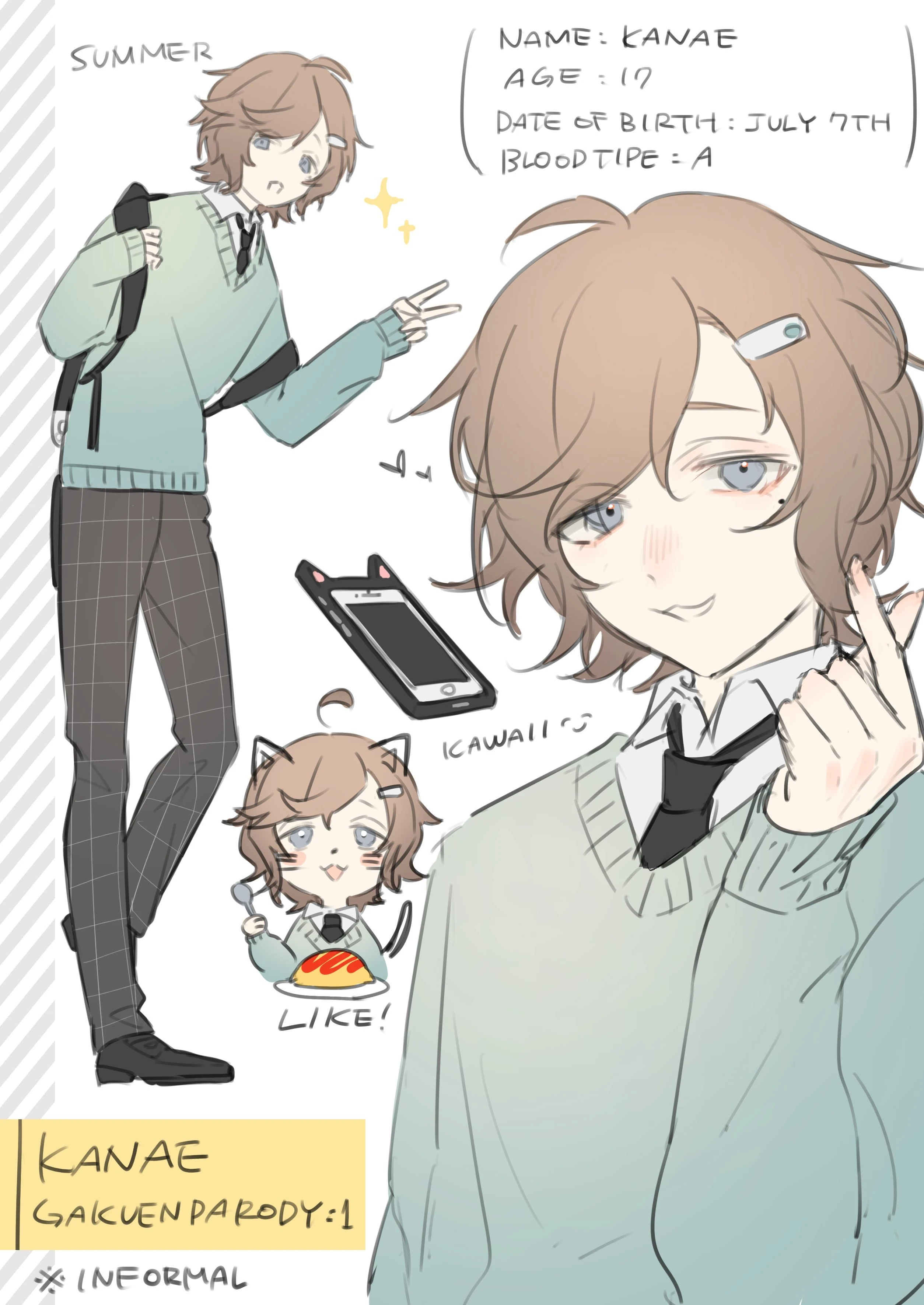 Gakuen Parody Illustration #1 by U-suke