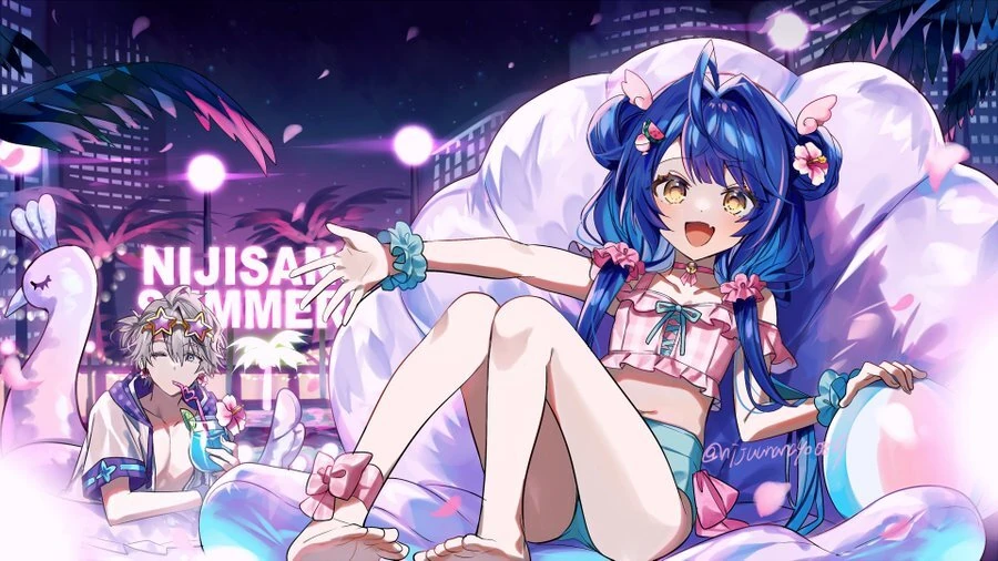 NIJISANJI Summer Pool 2022 Illustration<br>by Ninahachi