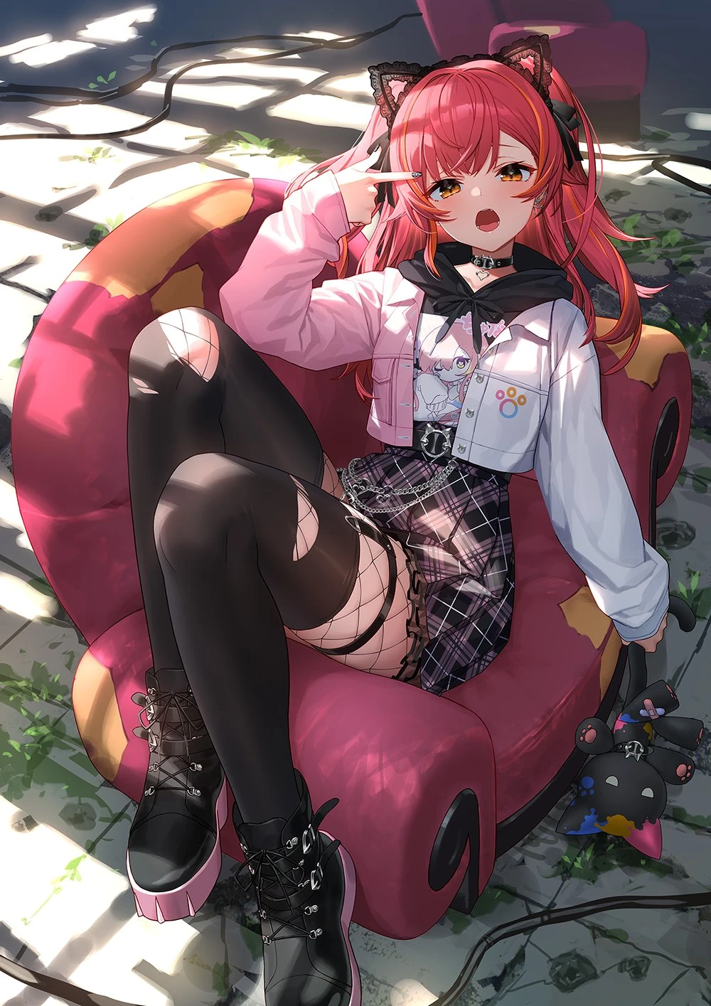 Jirai Kei Outfit Illustration<br>by [https://twitter.com/AC______/status/1651914613112590337 Izumi Sai]