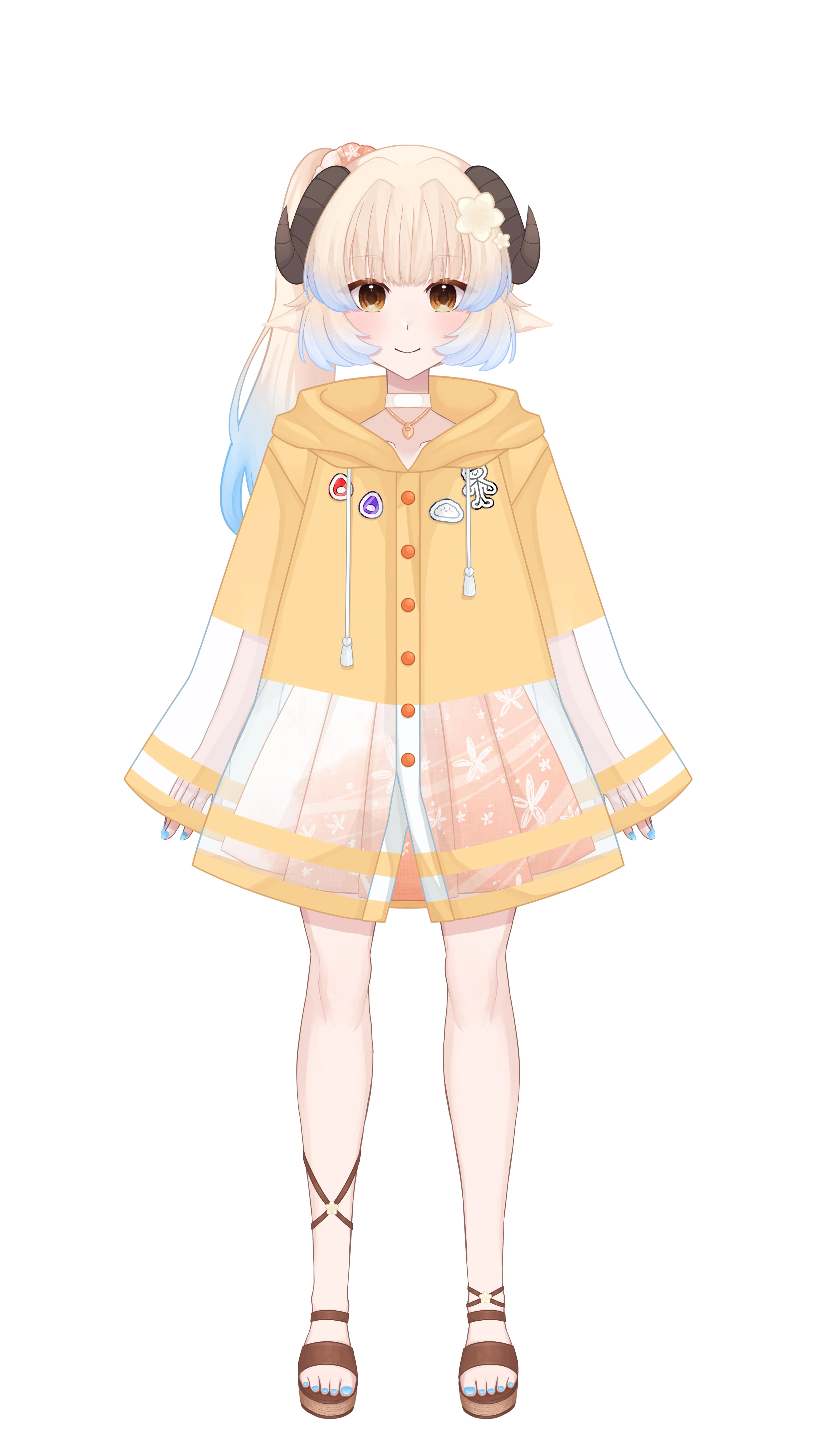 Dodo's 2nd outfit full model with raincoat on and hood off