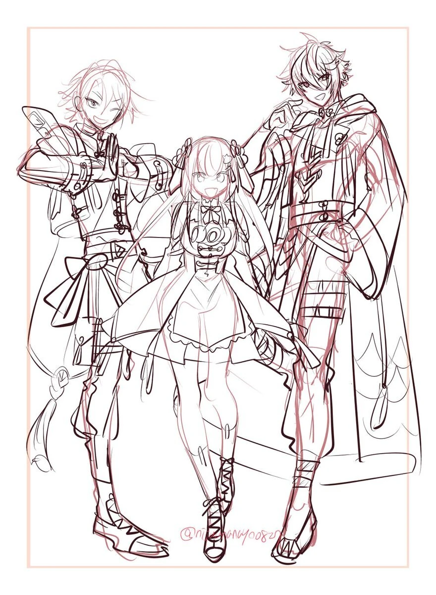 Hibari, Muyu, and Seraph<br>by Ninahachi
