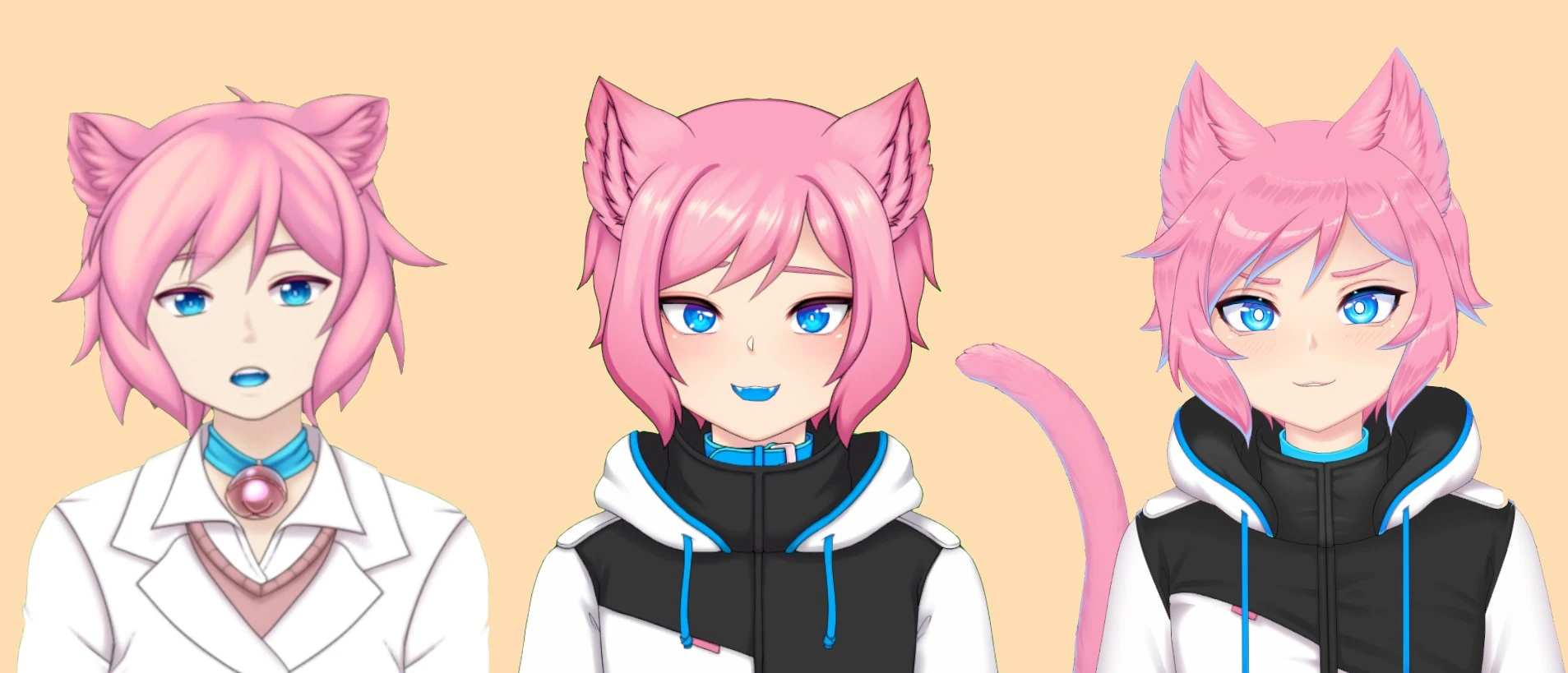 Pixel MKI, MKII, and MKIII<br>(by catboymech)