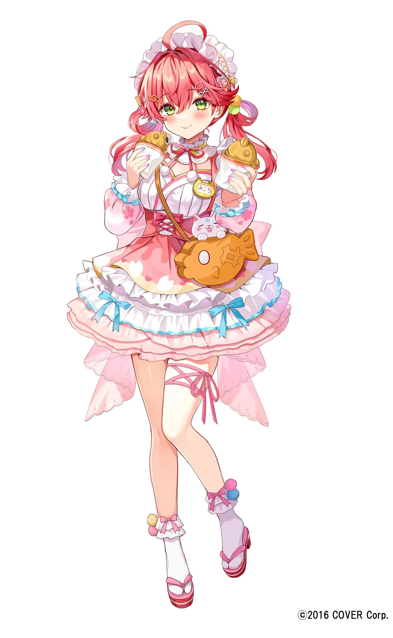 From Meiri Shurui's Drunk Taiyaki Sakura Miko Special Collab Illustration<br>by Satou Pote