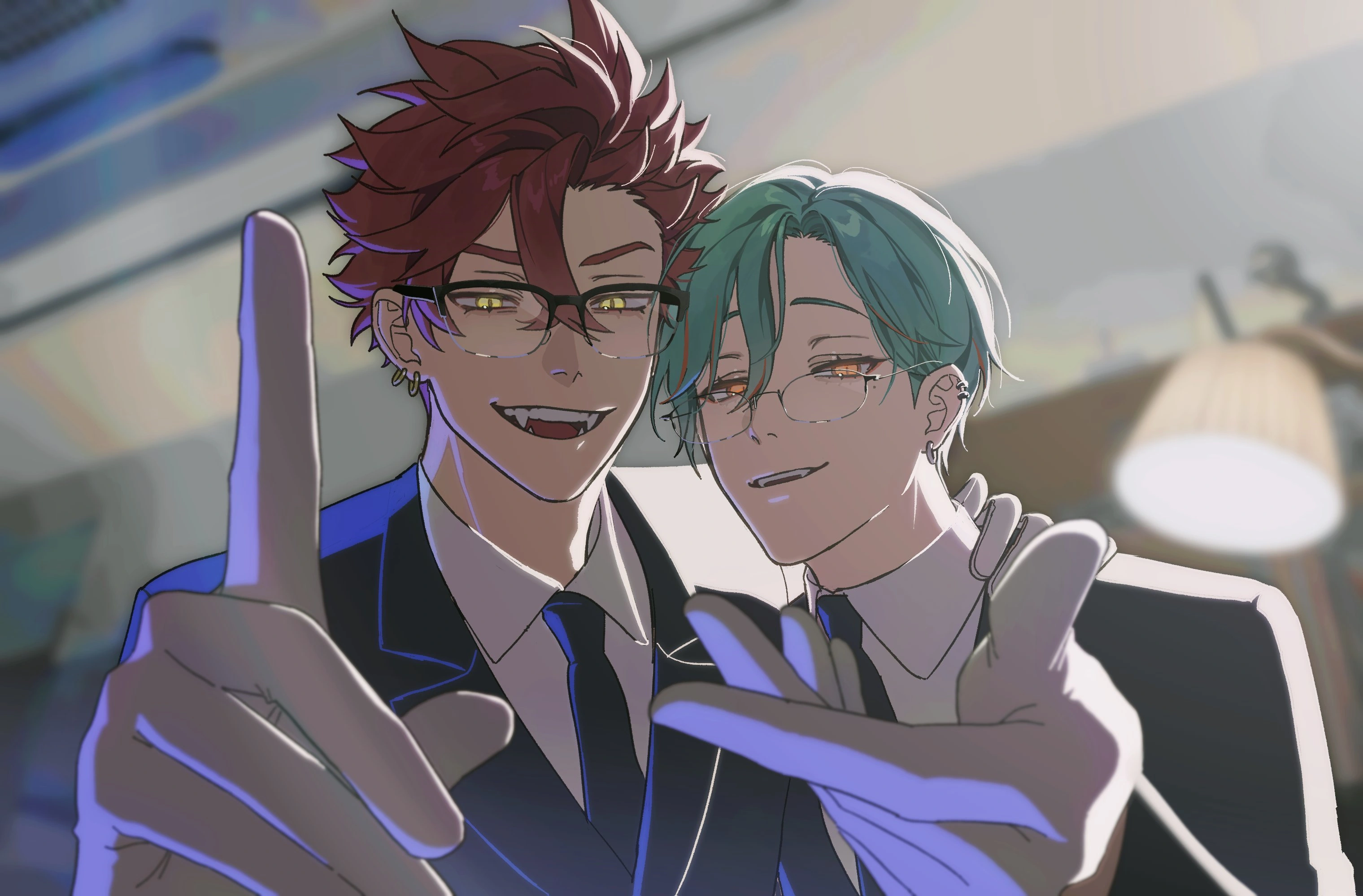 Kai and [[Nyrfier]] by [https://twitter.com/SevenforVtubers/status/1796151761507598424 Seven]