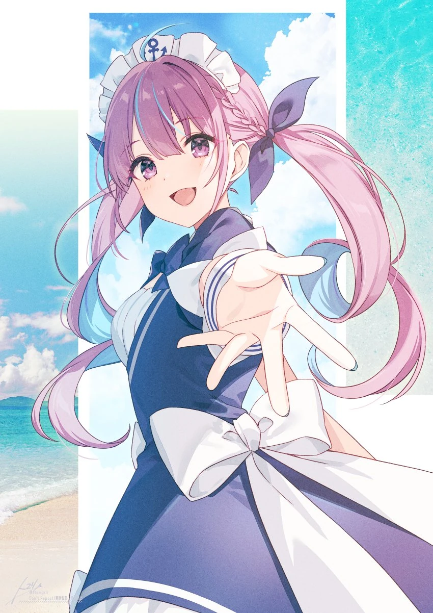 Minato Aqua Graduation Illustration