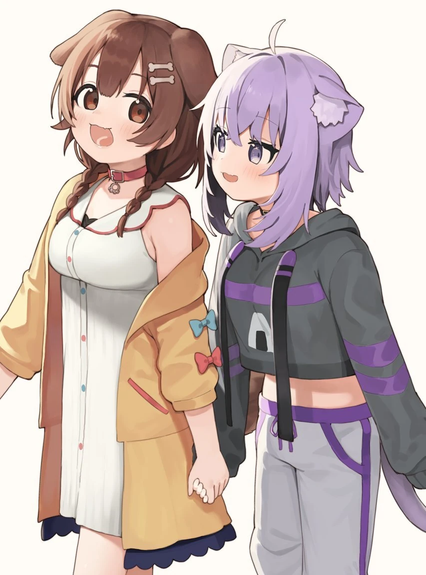Nekomata Okayu and Inugami Korone<br>by Ceramic06