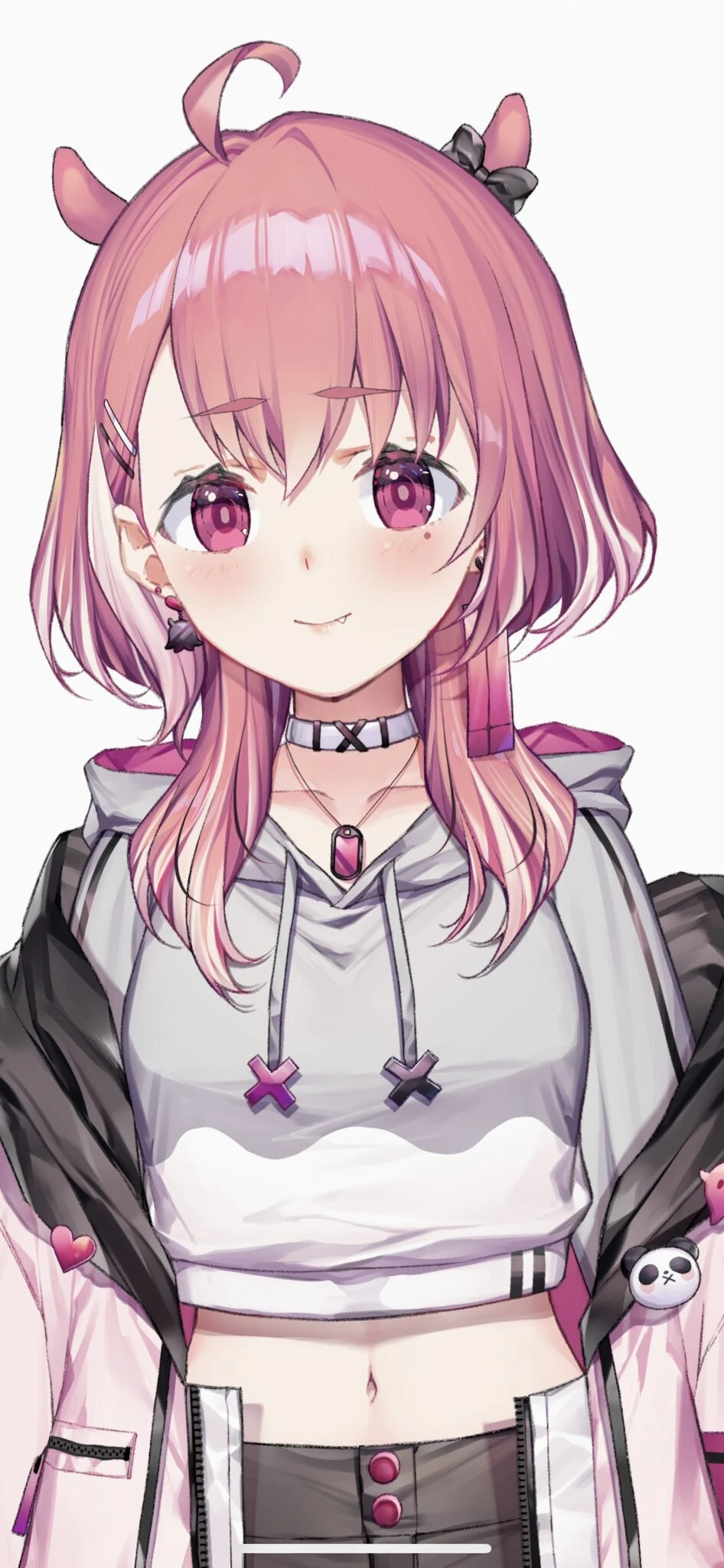 Mendako Outfit With Semi-Long Hairstyle