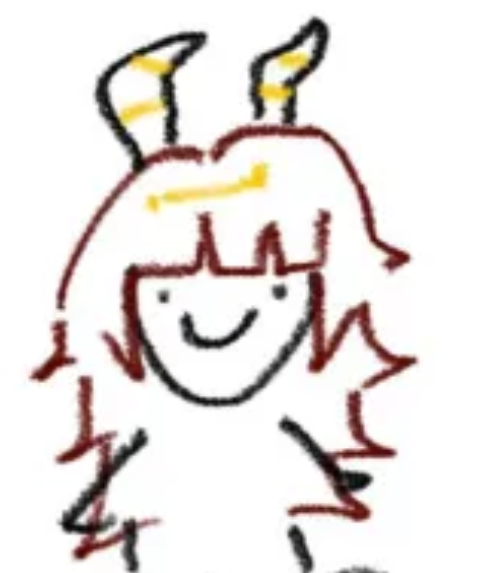 Alekirser self portrait, drawn for use on her schedule, April 7, 2025