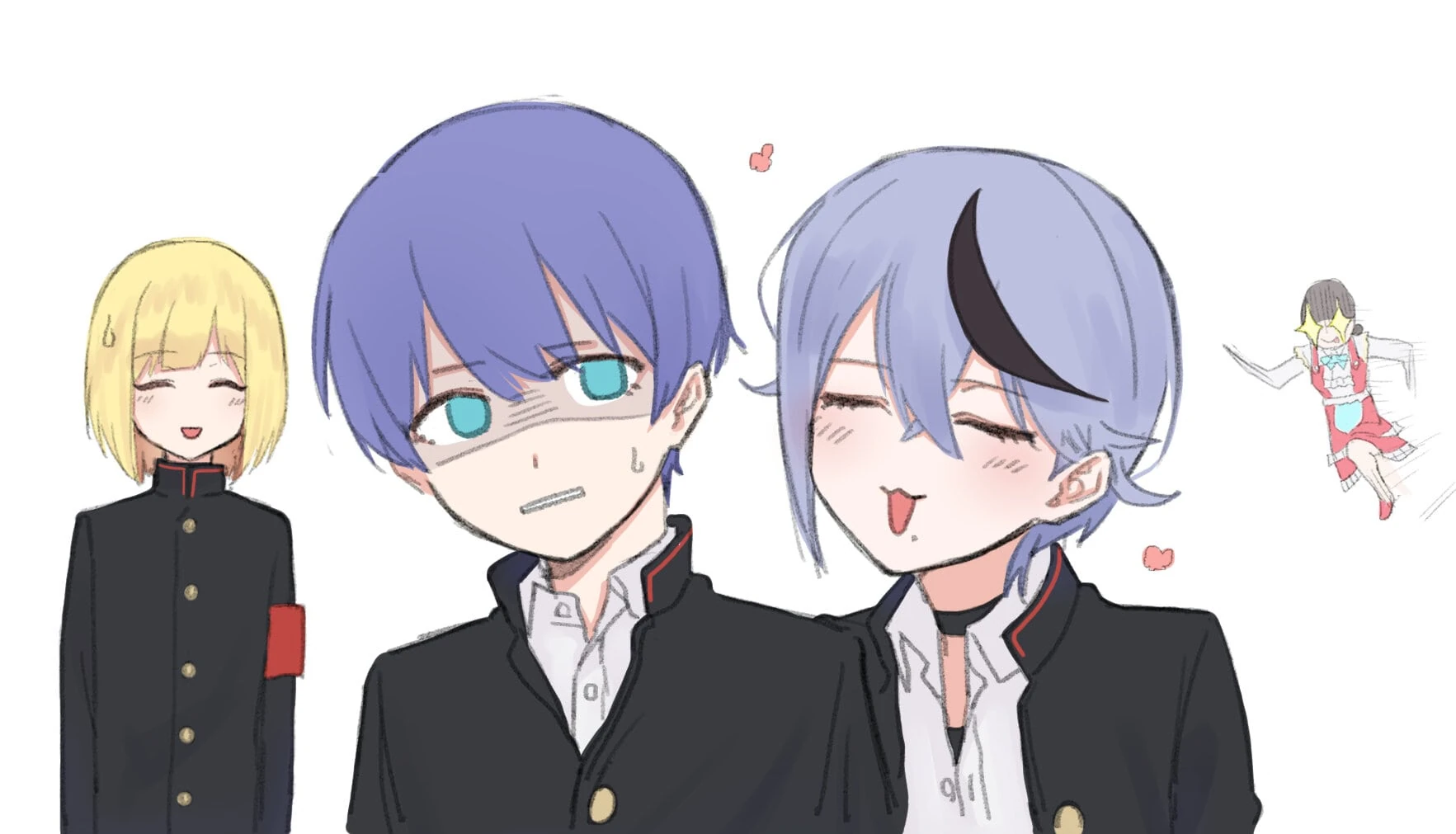 Chi-kun, Mikoto, Aki, and Utako<br>by Ivumemu