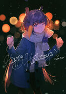 Merry Christmas and Happy Holidays Illustration