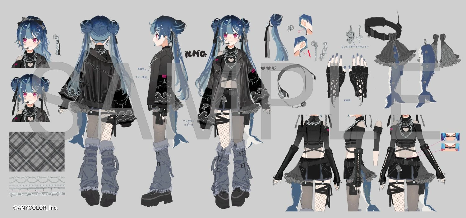 Dark Jpop Idol Outfit Reference Sheet<br>by Tekito Midori
