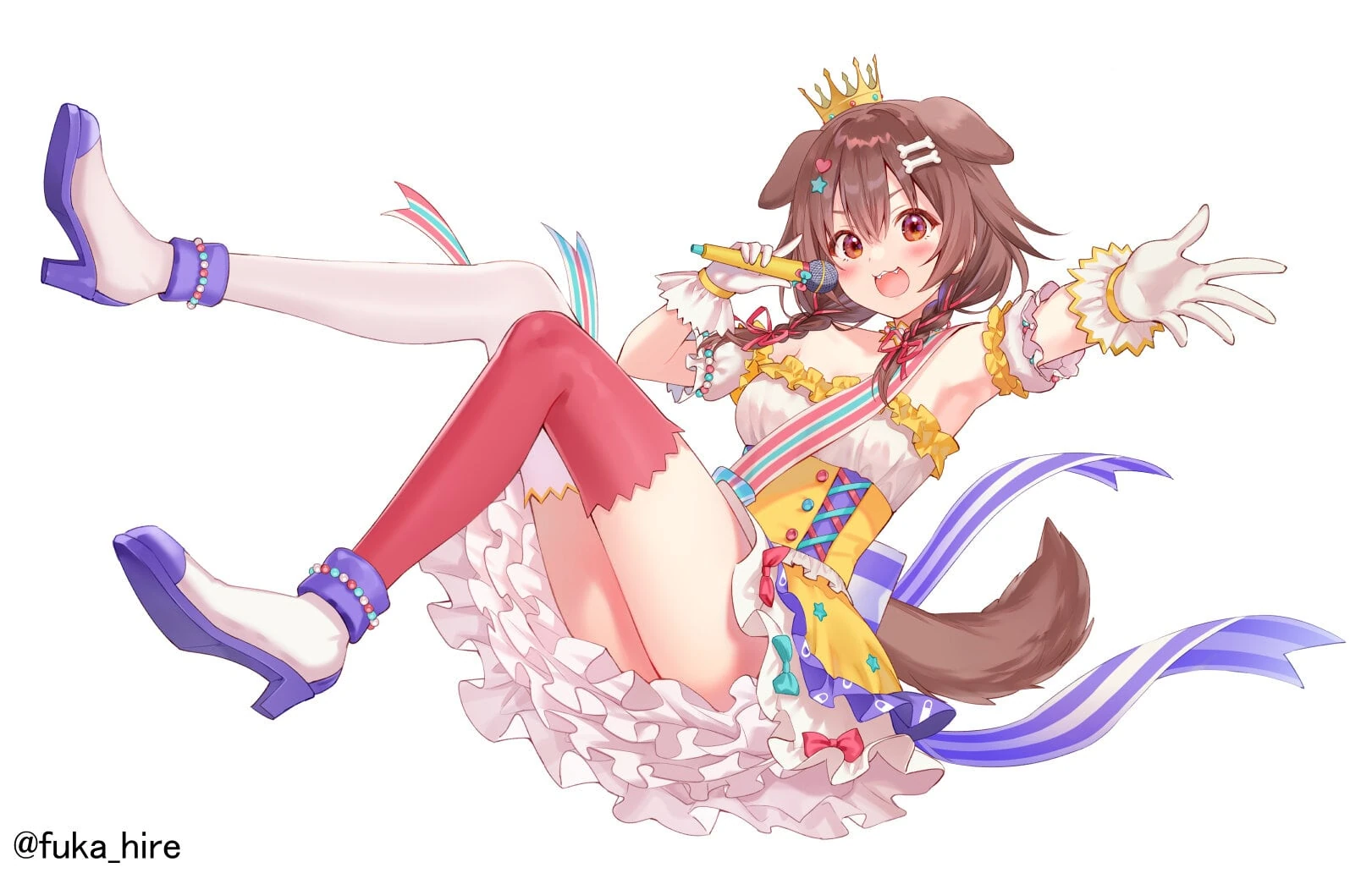 SAIKYO TENSAI WANDERFUL WORLD of KORONE Illustration<br>by Fukahire