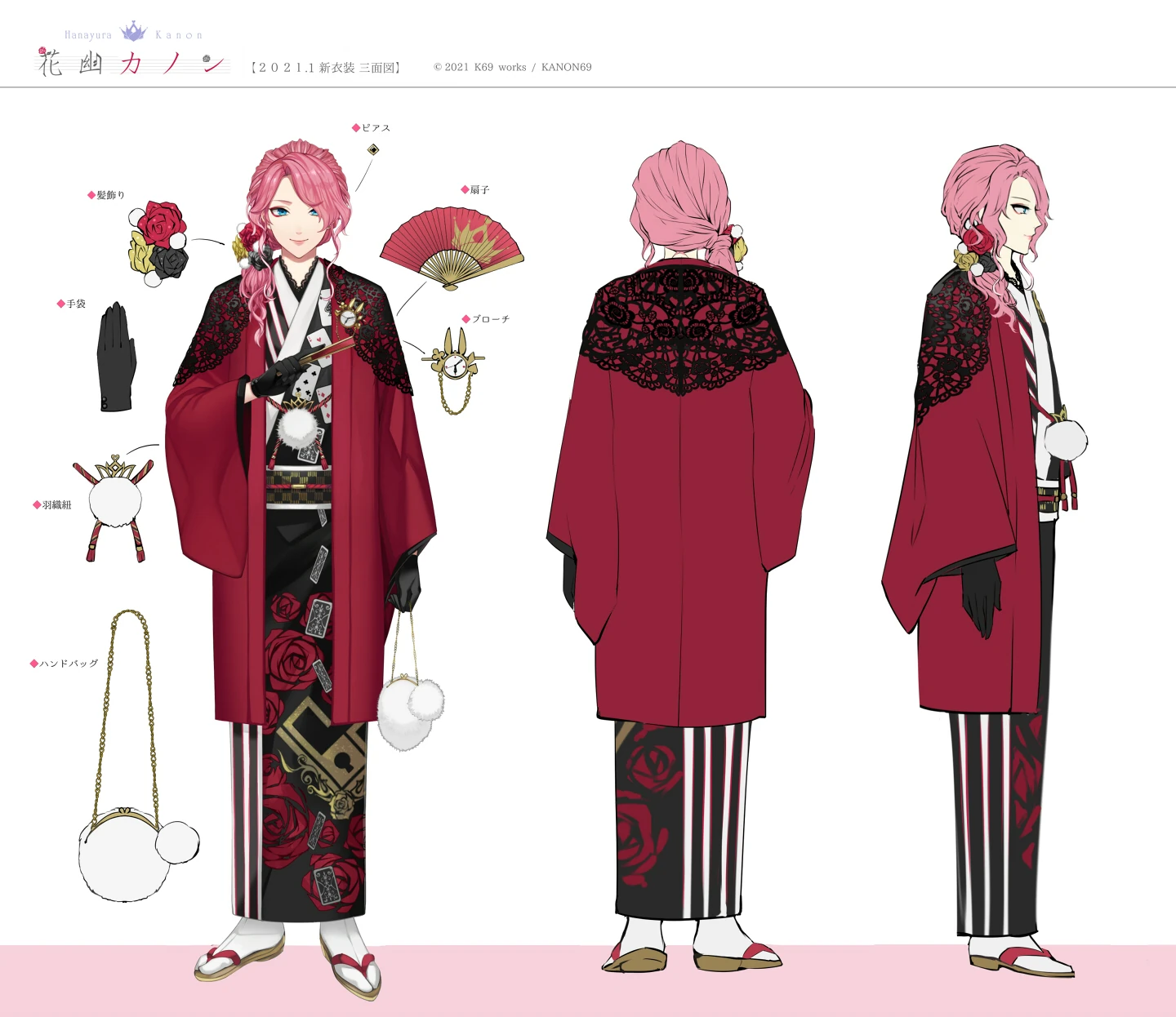January 2021 costume reference sheet