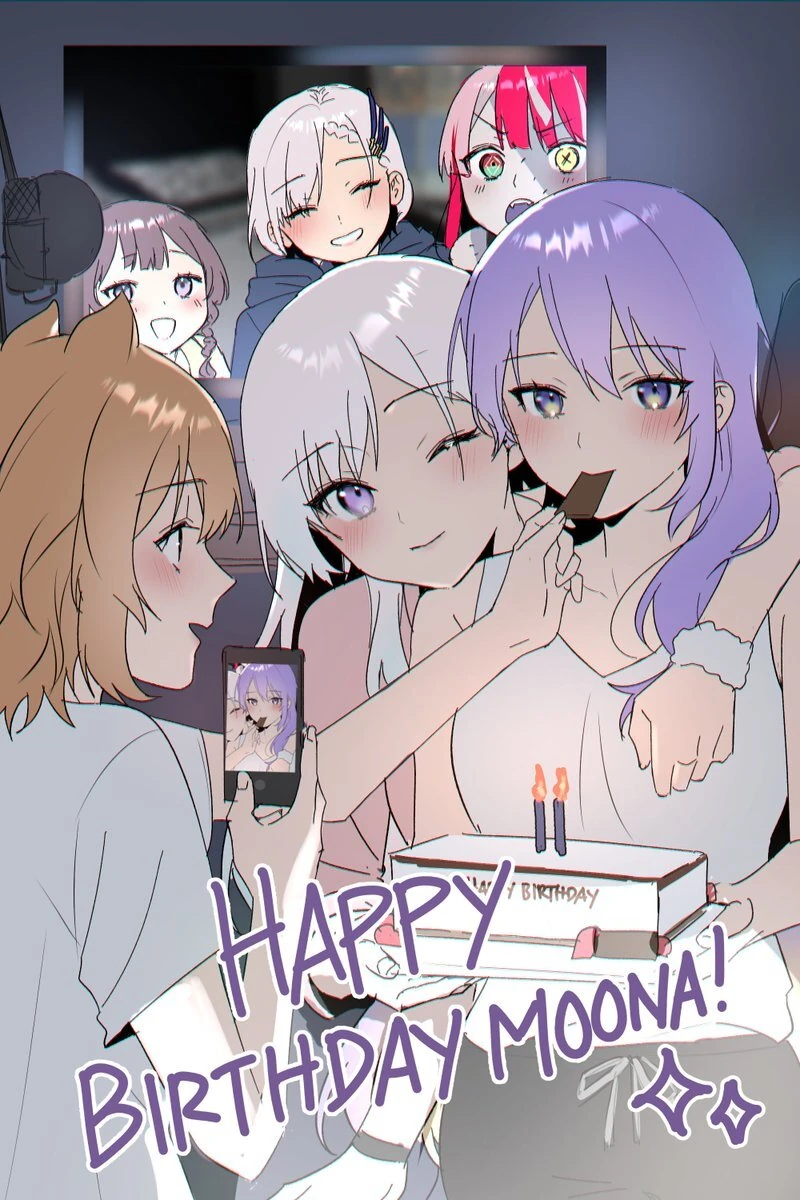 Moona Hoshinova 2022 Birthday Illustration<br>by Hieh