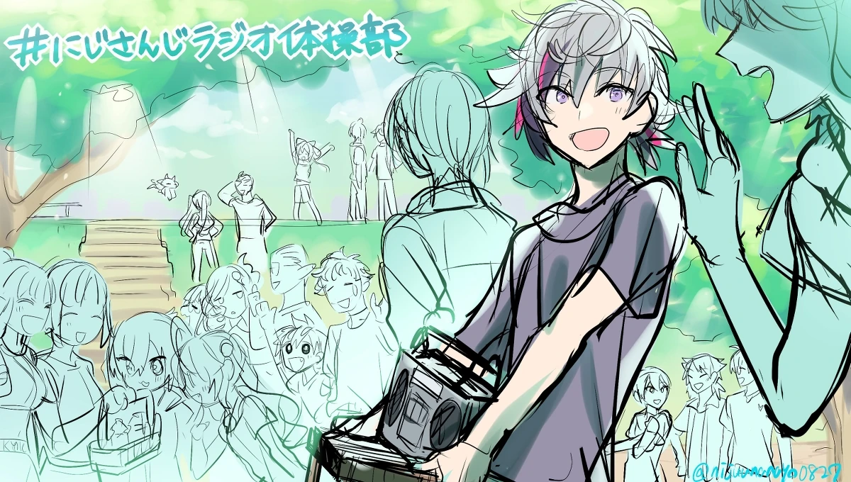 NIJISANJI Radio Exercise Club 2021 Illustration<br>by Ninahachi