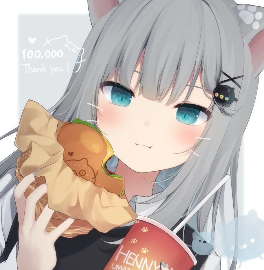 Nachoneko 100,000 Twitter Followers Illustration