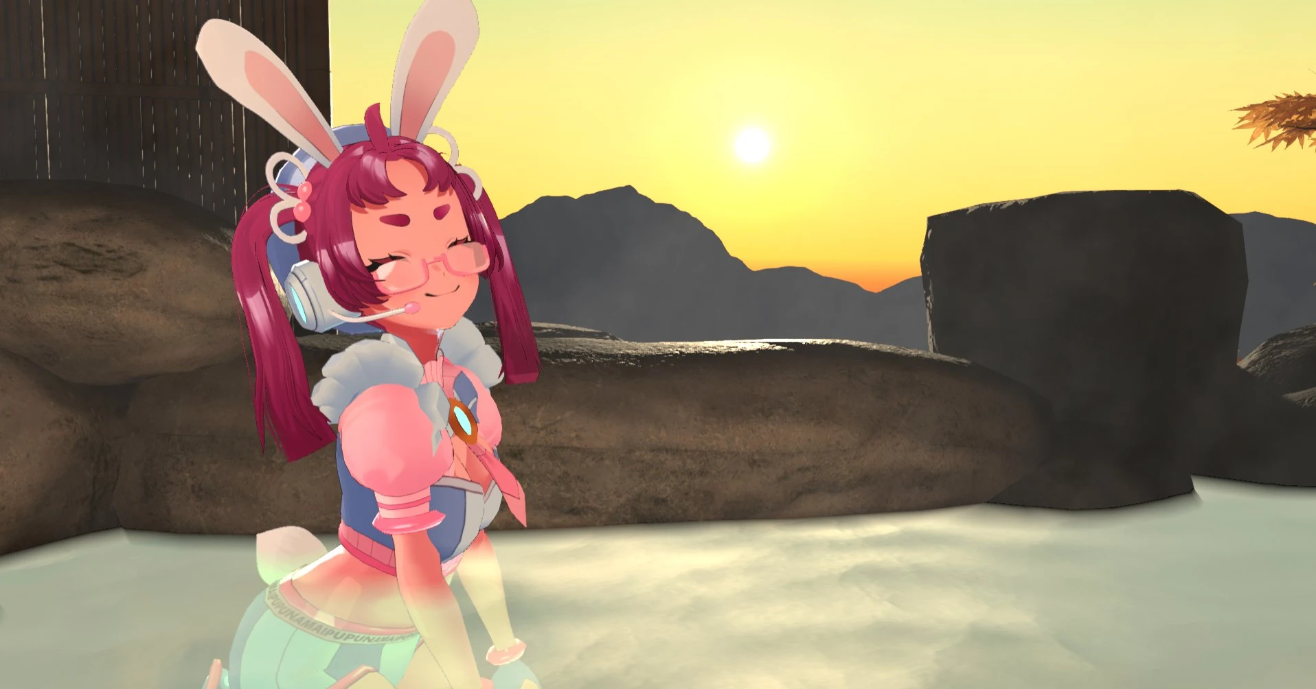 Mai at the hot springs