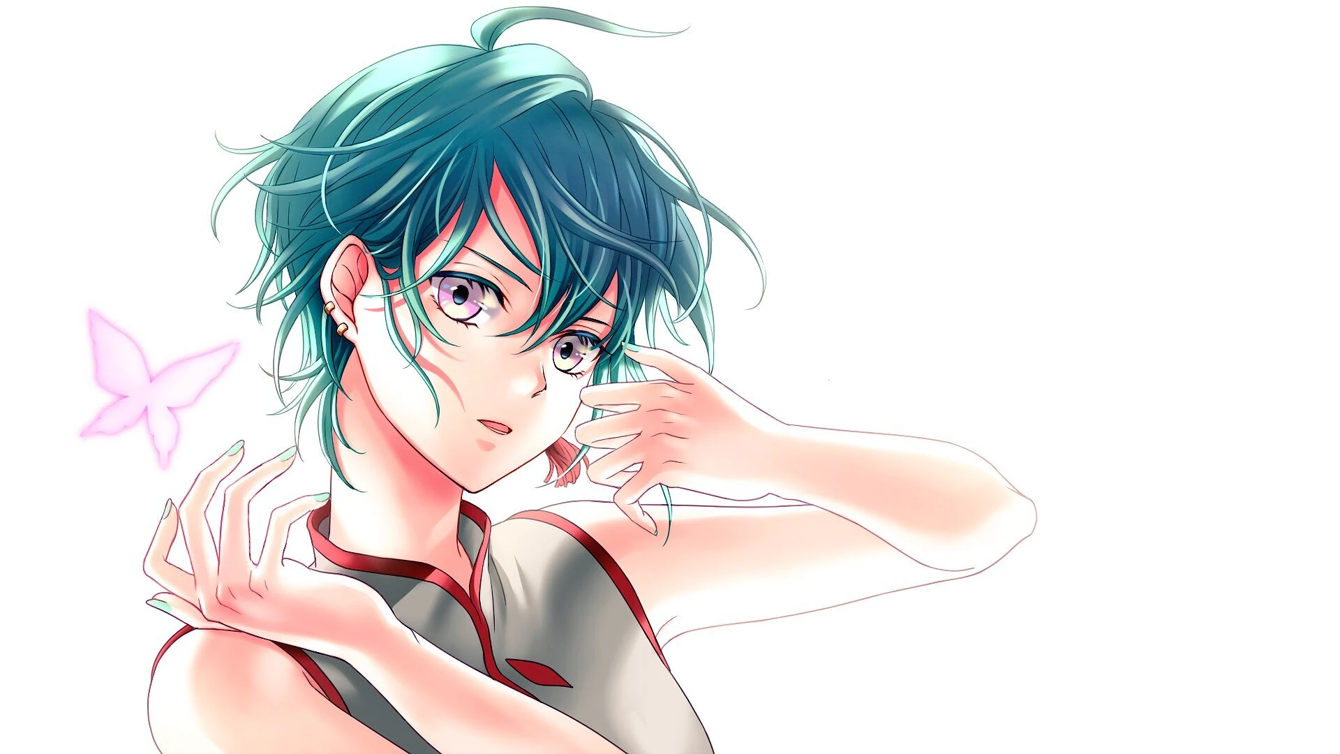 Butterfly on your Right Shoulder Illustration<br>by Koganei Kogane