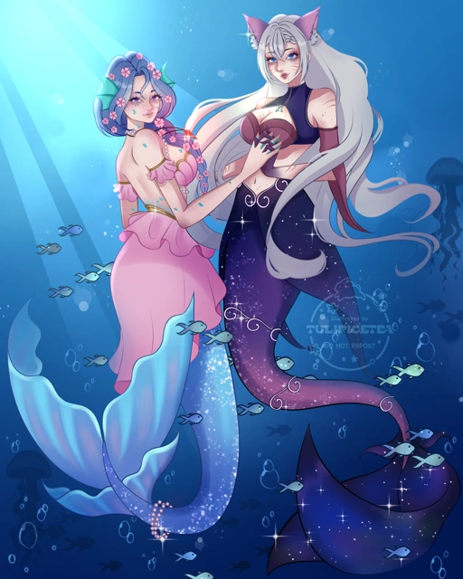 Fan-art of Umiko (akimiarts) and Starphyre by Tulipicetea